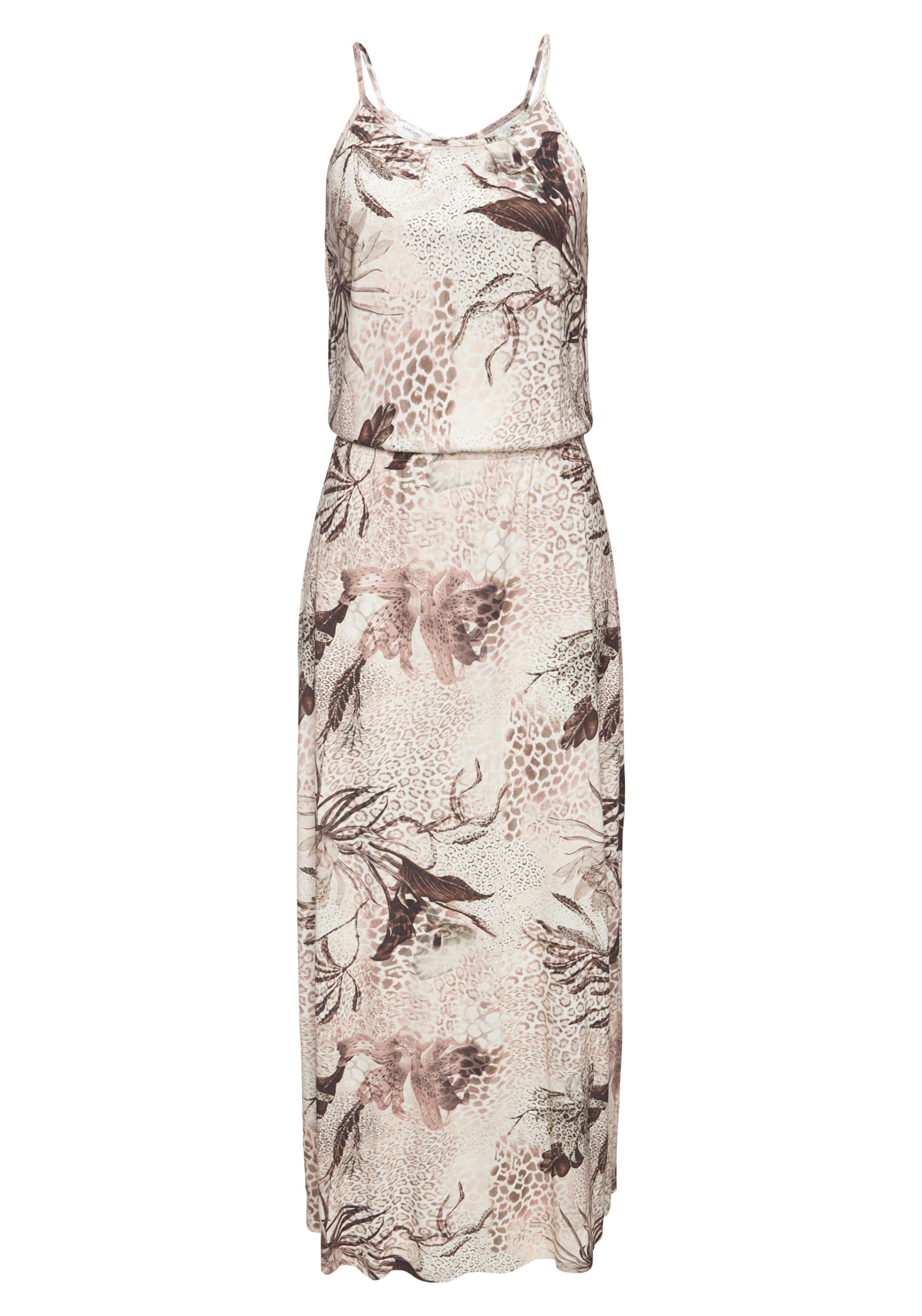 Maxi-jurk taupe-sand bedruckt, foto 4