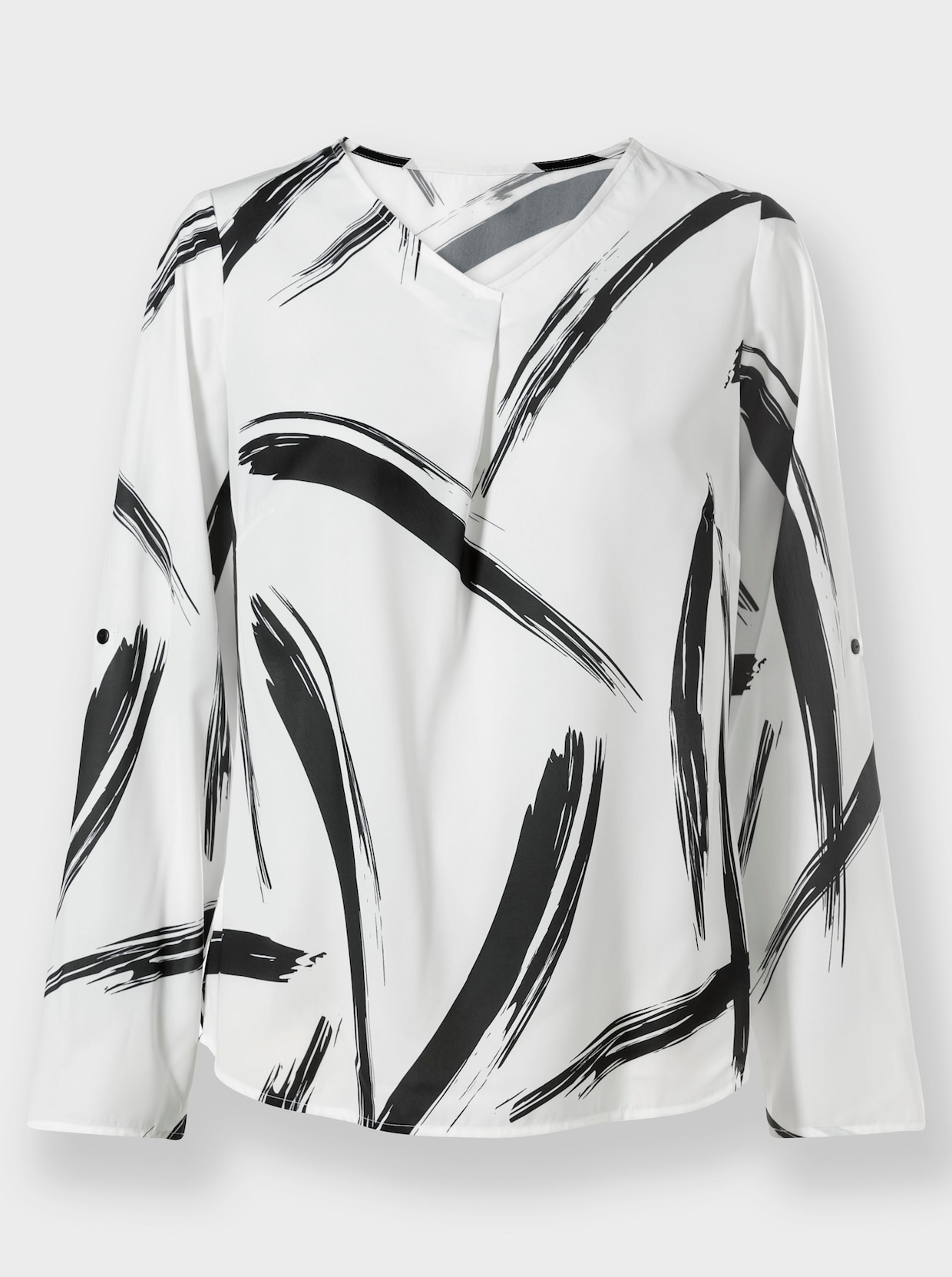 Blouse - wit/zwart geprint