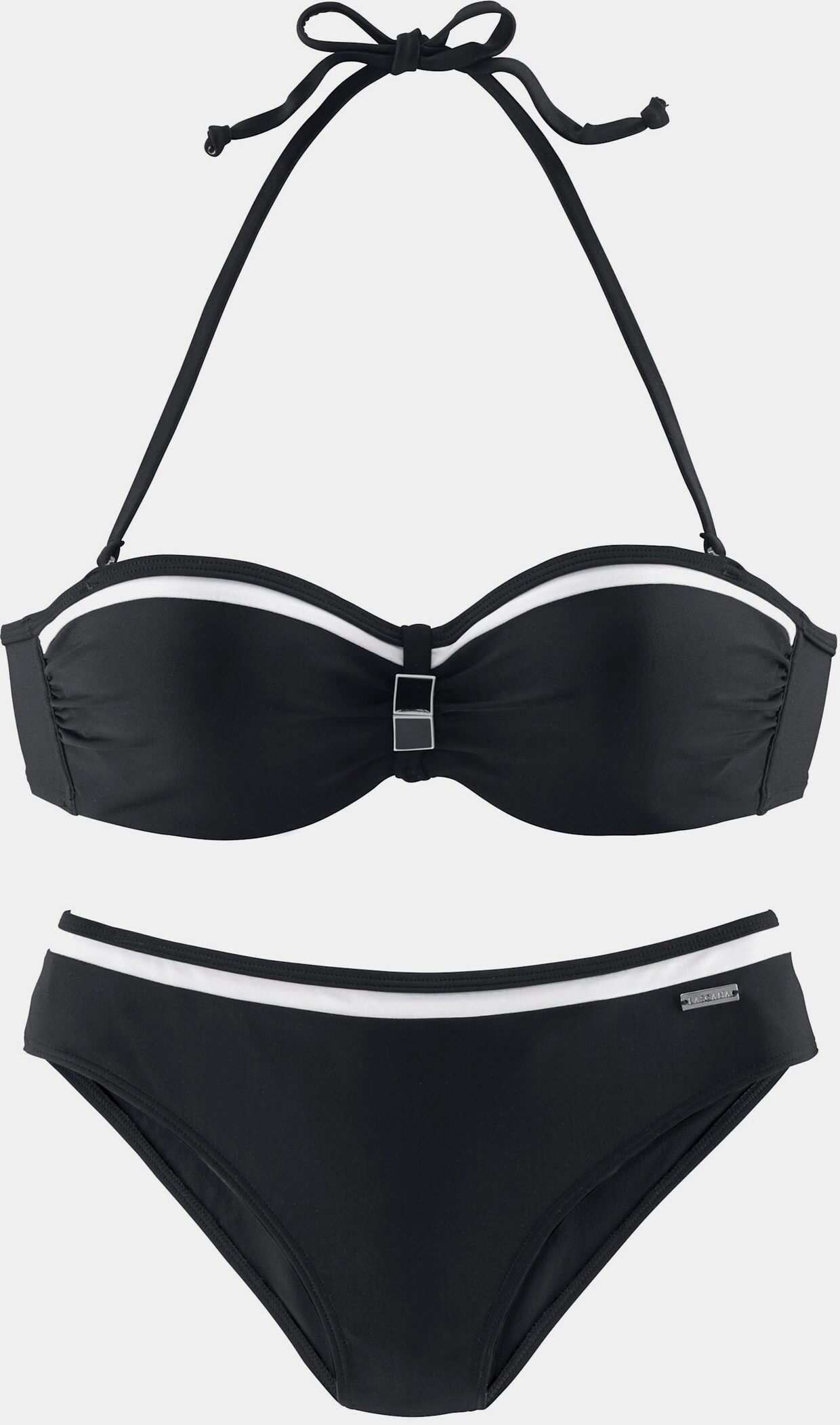 LASCANA Bügel-Bandeau-Bikini - schwarz