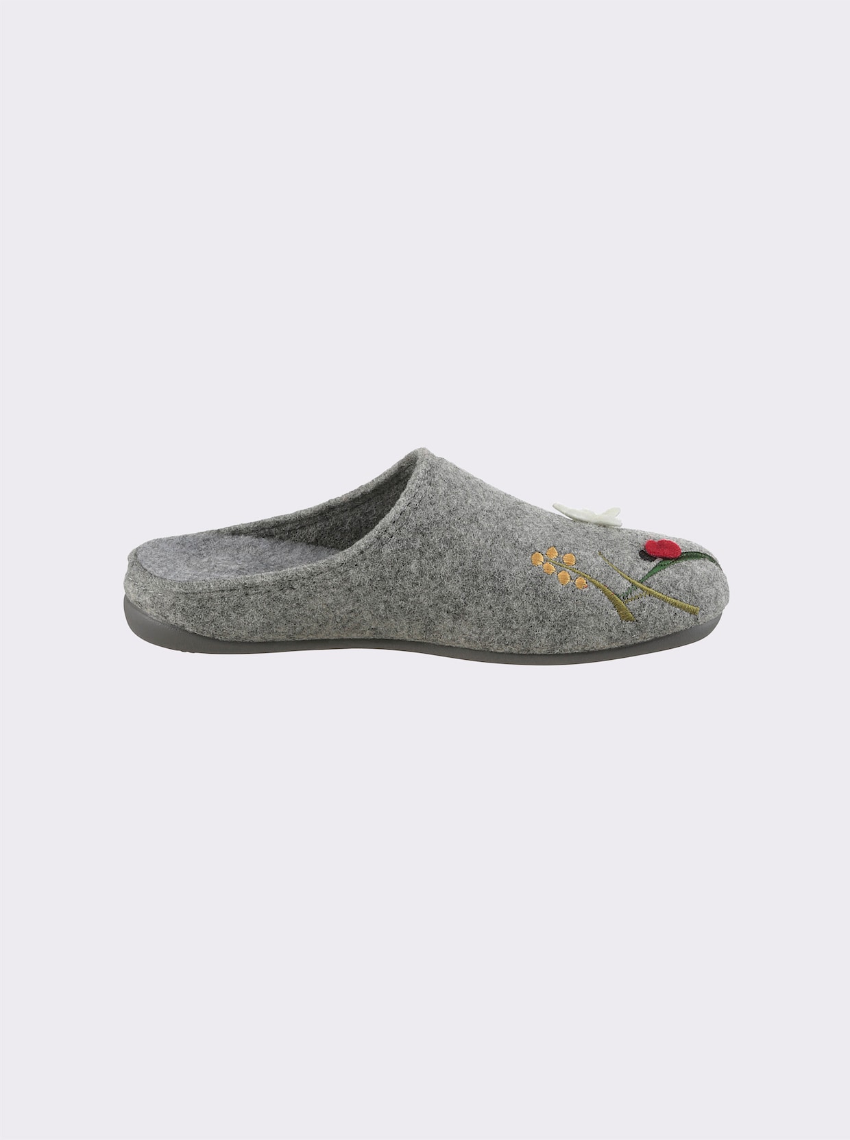 Thies Pantoffel - grau-bunt