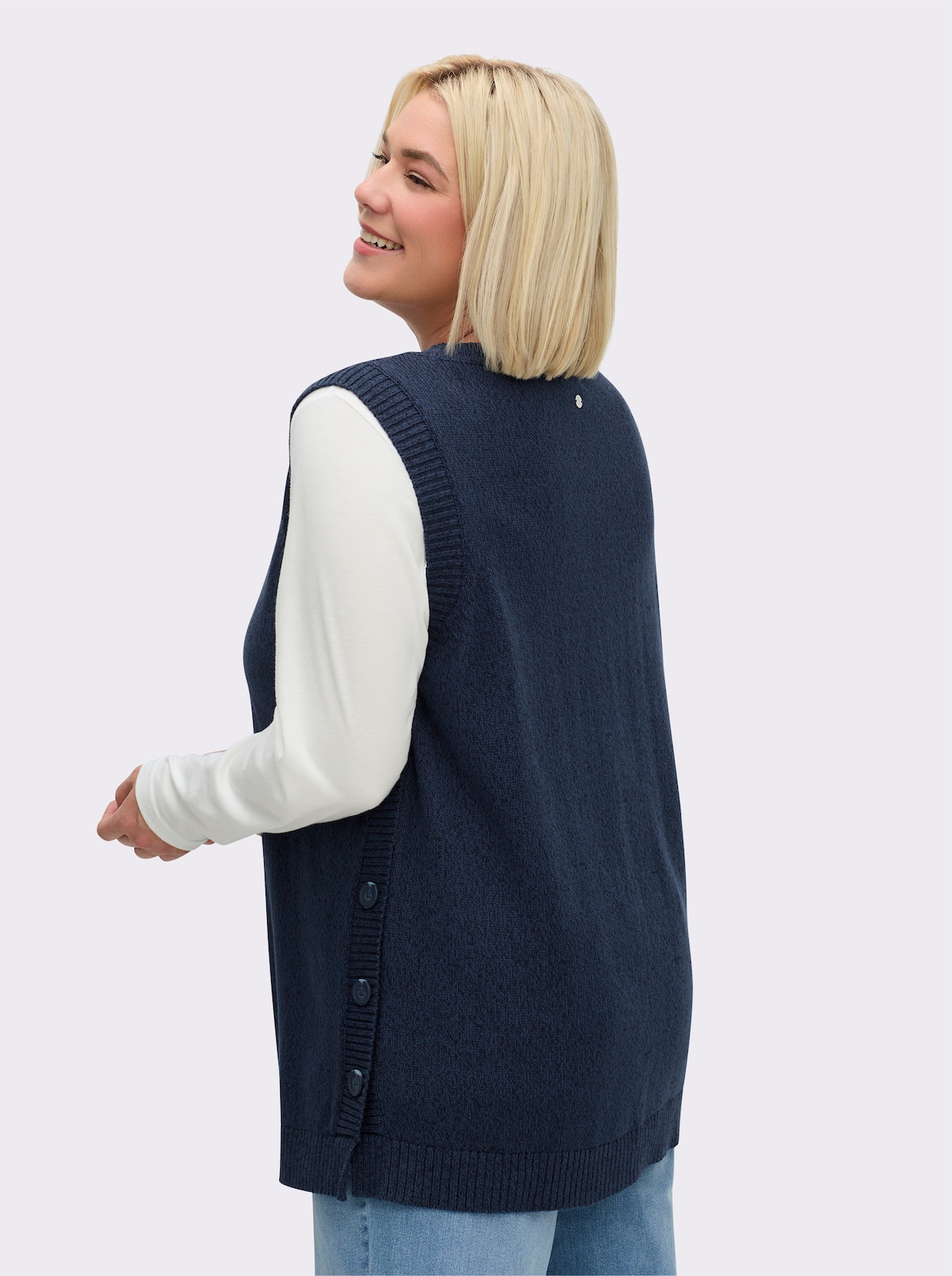 sheego Pullunder - dark blue-meliert