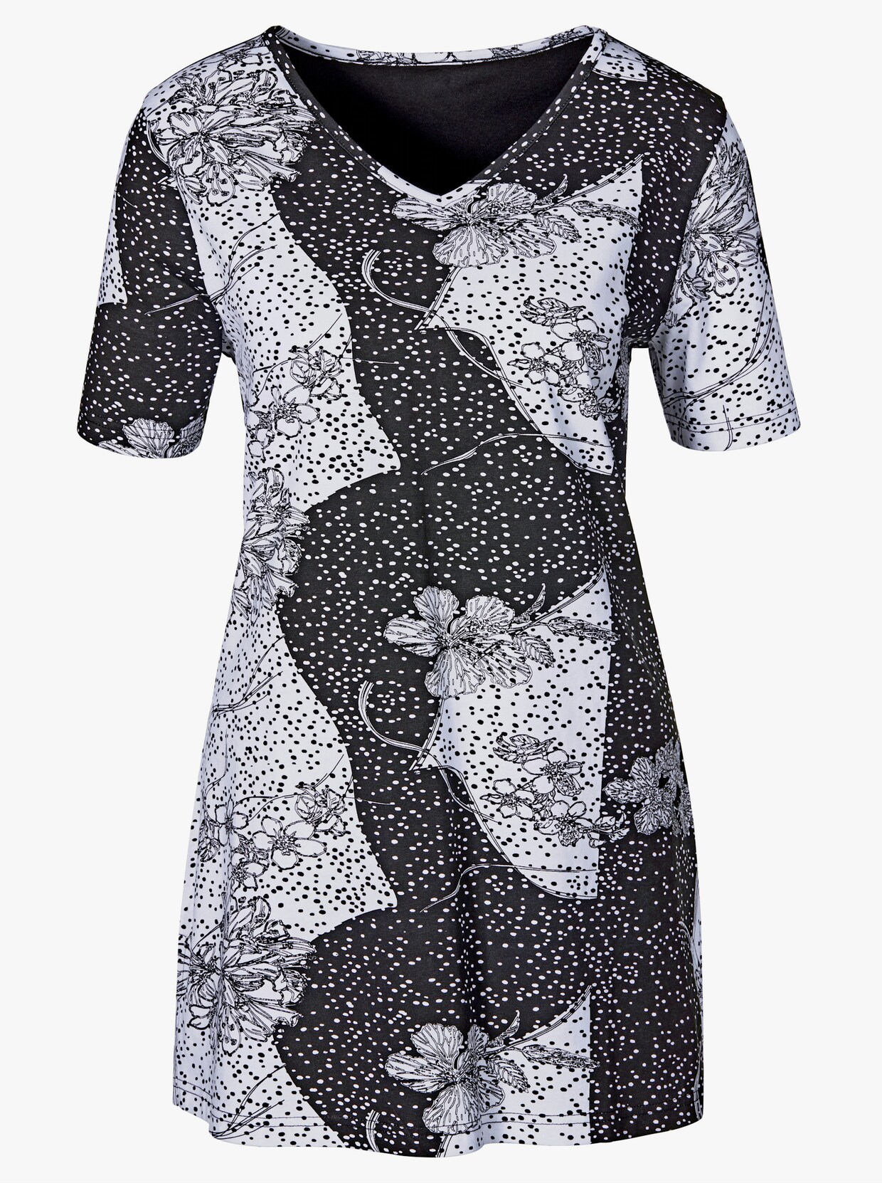 Print-Shirt - schwarz-weiss