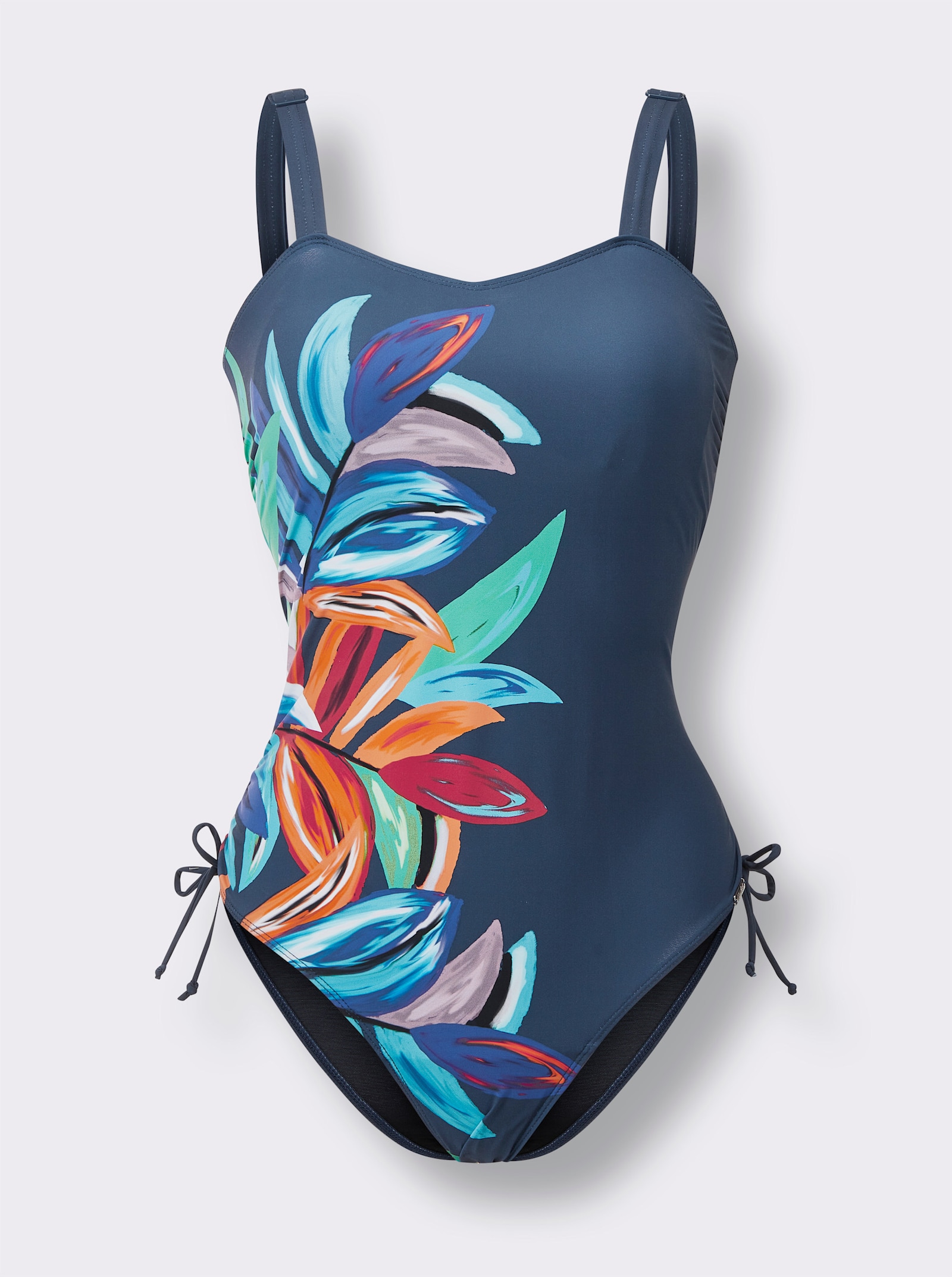 feel good Badpak met modellerende inzet - donkerblauw/aqua