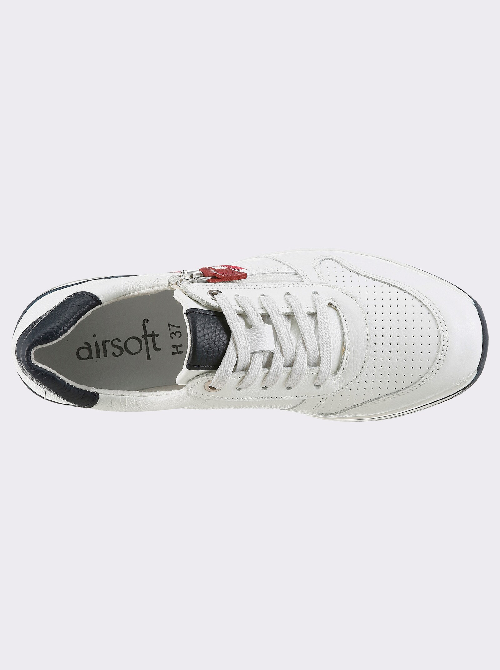 airsoft modern+ Sneaker mit Microfaser-Futter - weiß