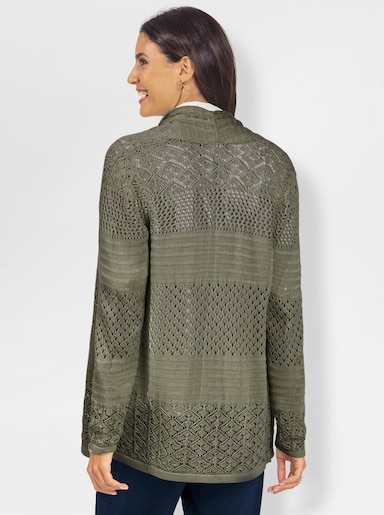 Strickjacke - khaki