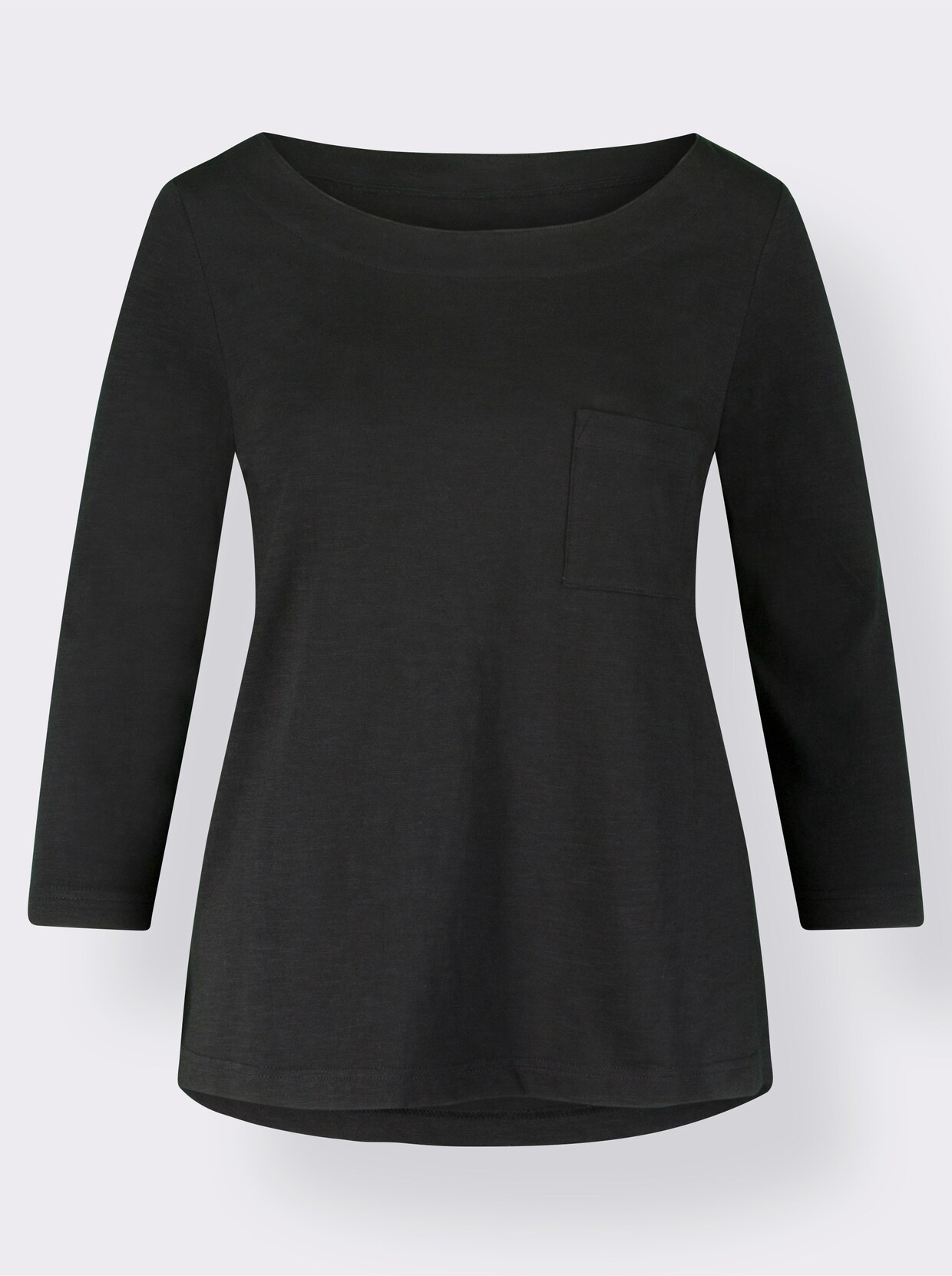 Rundhalsshirt - schwarz