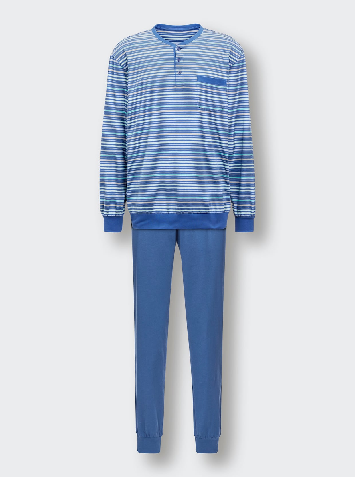 KINGsCLUB Pyjama - jeansblauw gestreept