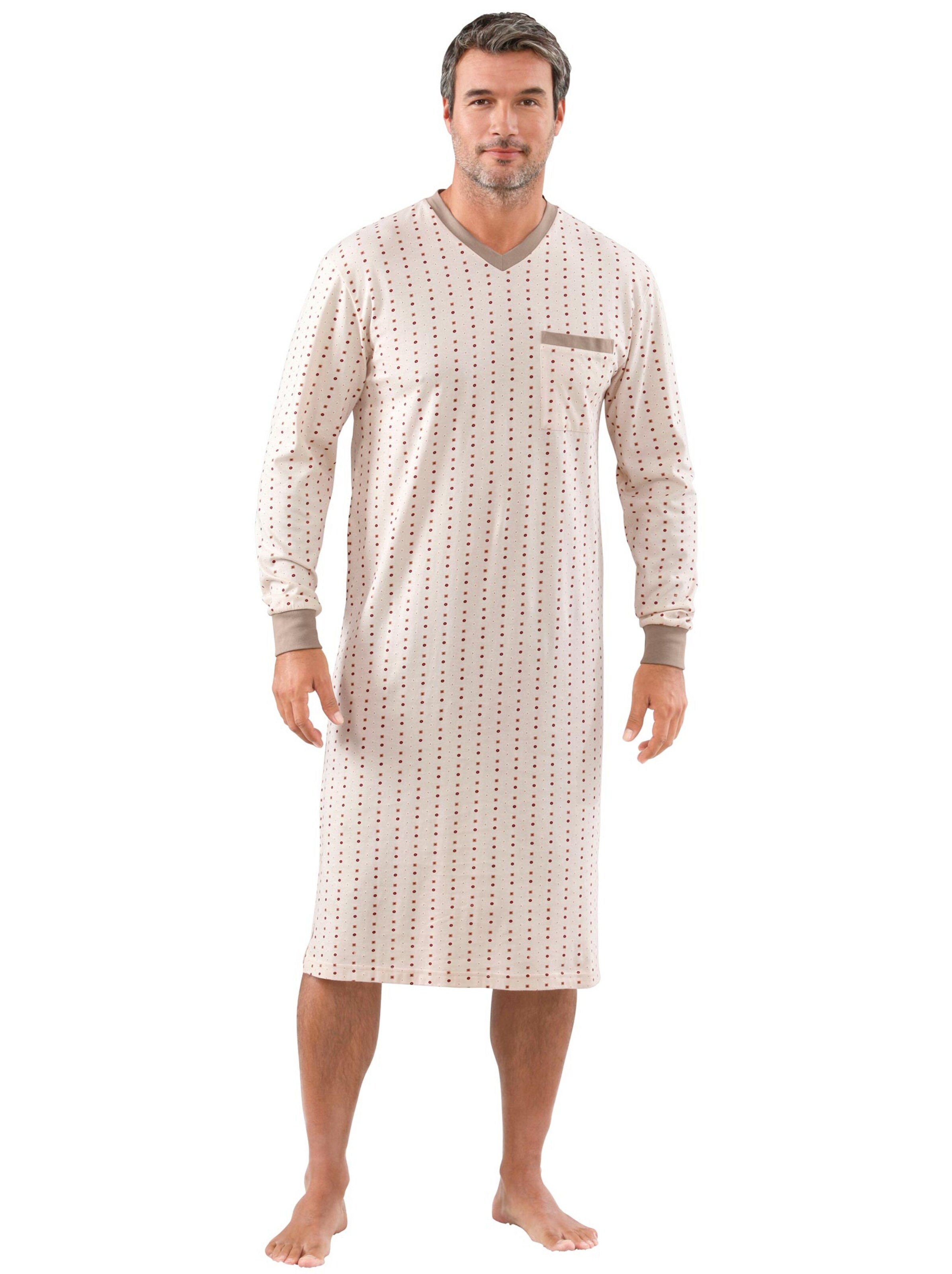 KINGsCLUB Nachthemden - braun + beige-bedruckt