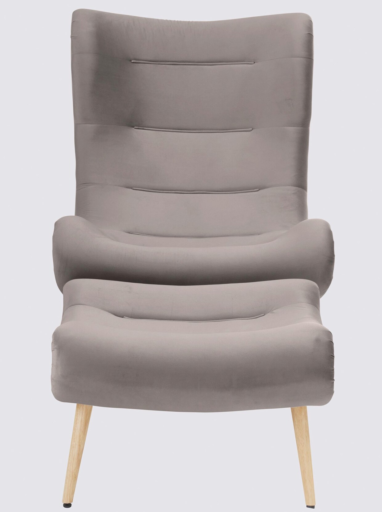 heine home Sessel+Hocker - grau