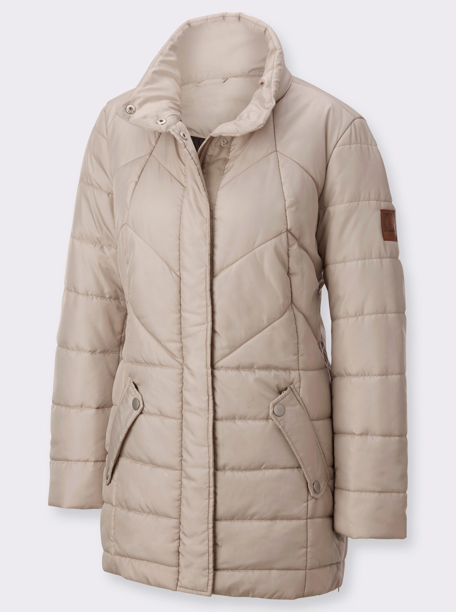 Steppjacke mit Stehkragen - sesam