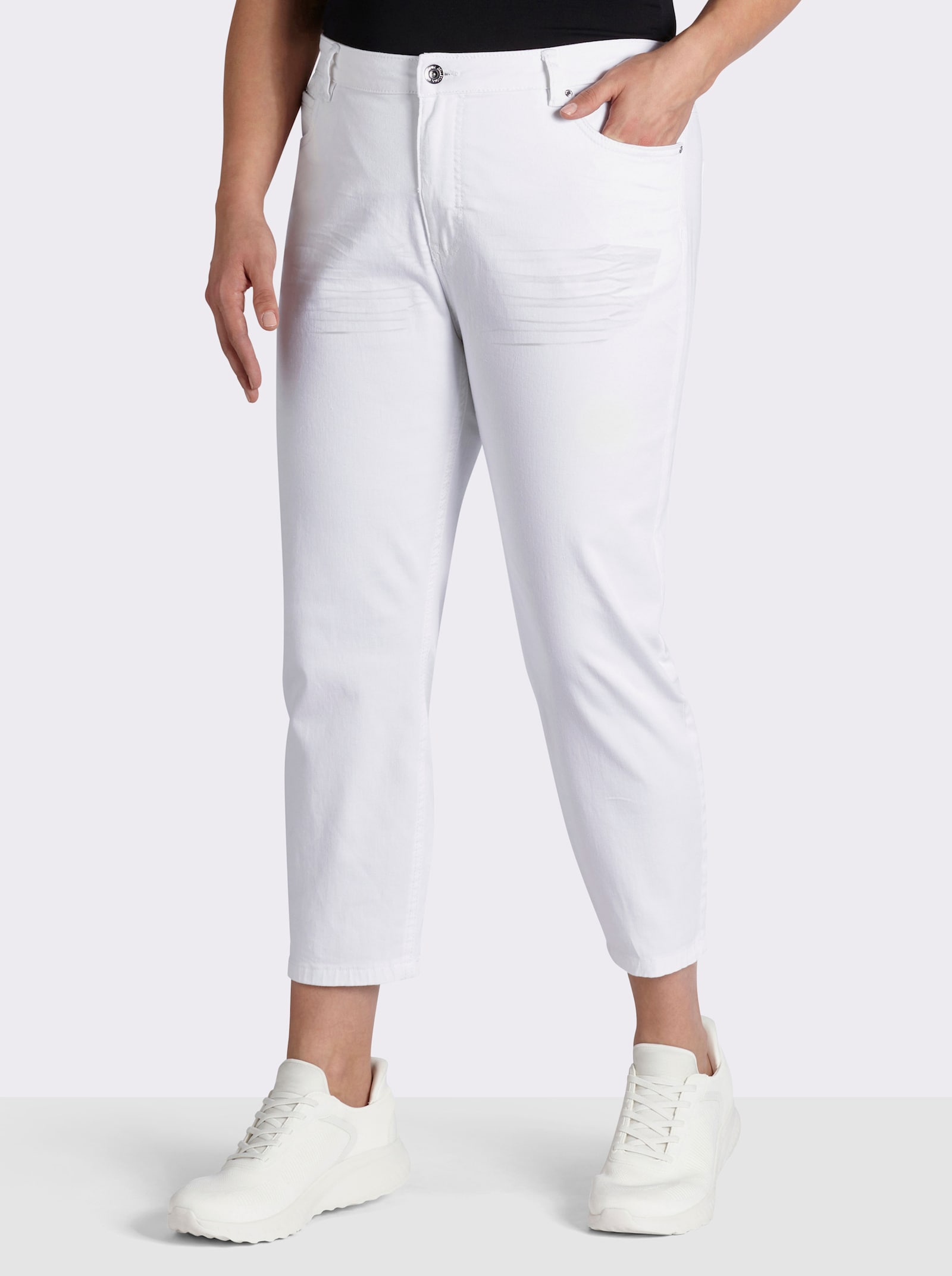 7/8-Jeans mit Stretch-Anteil - wollweiß