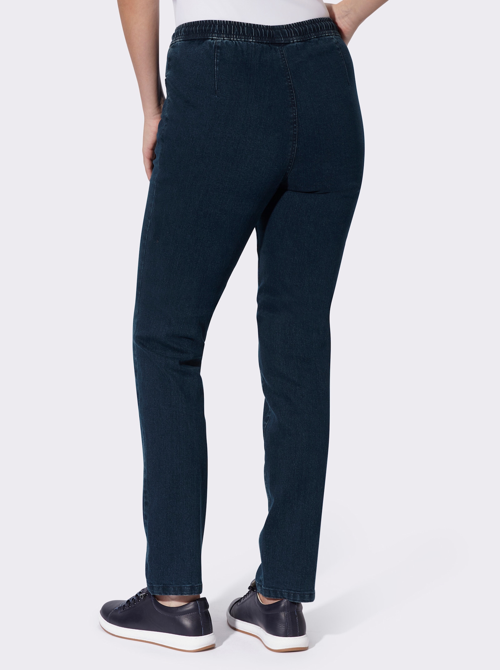 Thermojeans mit Rundum-Dehnbund - blue-stone-washed