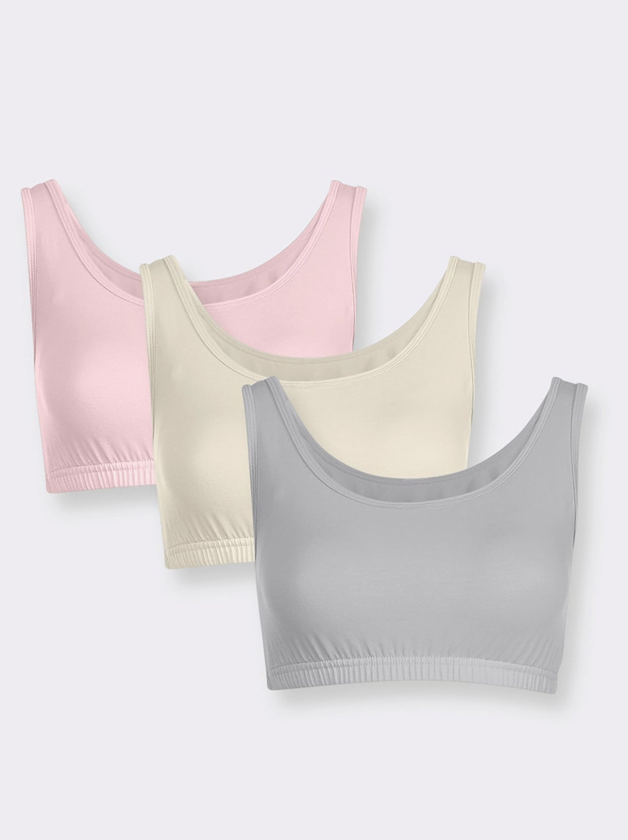 wäschepur Bustier - silberfarben + rosé + champagner
