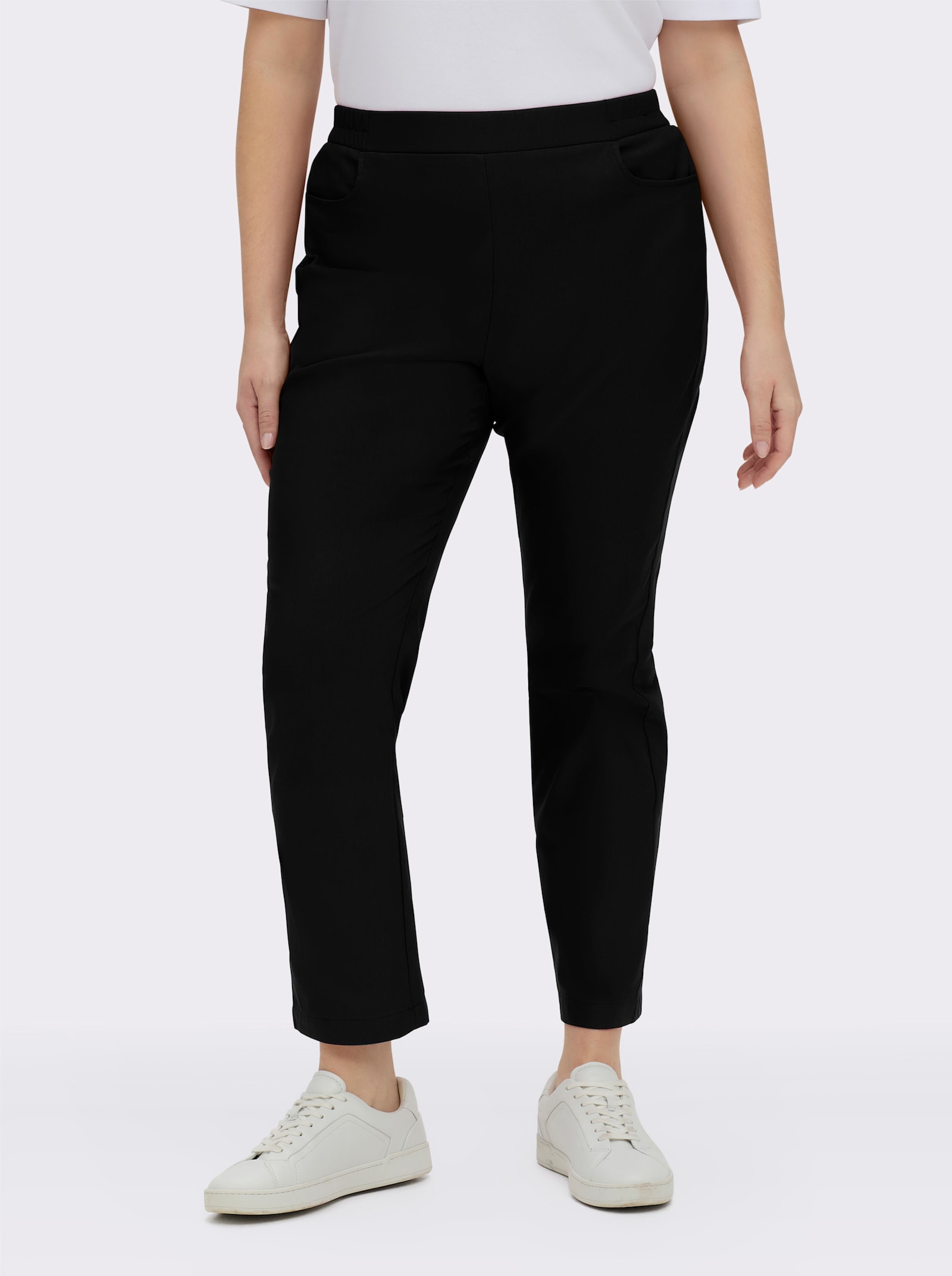 Schlupfhose in Bengalin-Qualität - schwarz