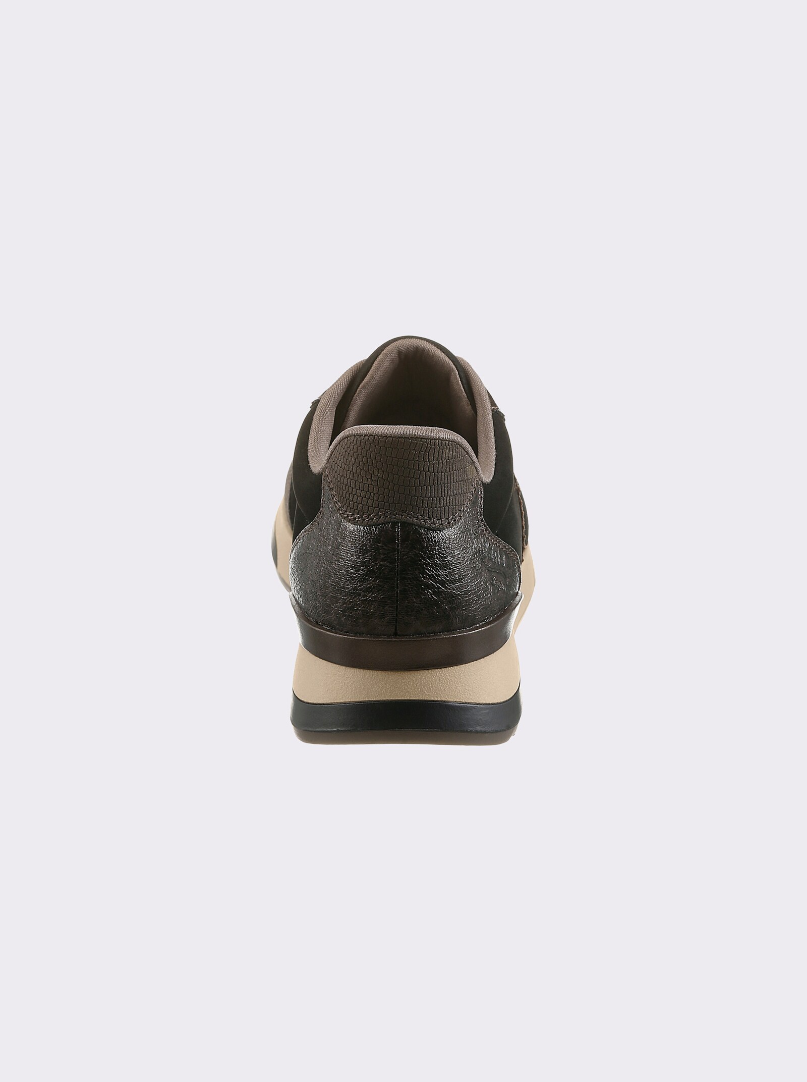 Jana Sneaker mit Elastik-Schnürsenkeln - schoko-schwarz