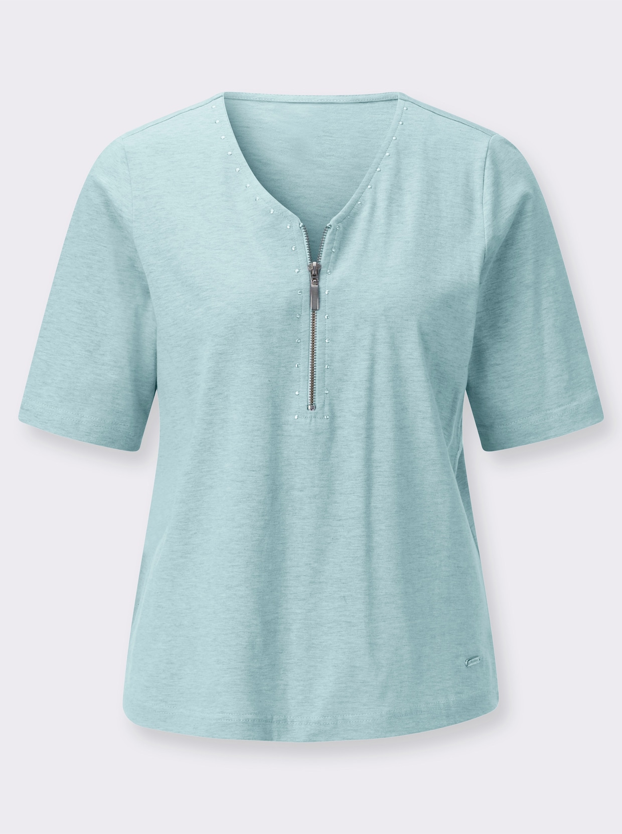 V-Shirt - mint-meliert