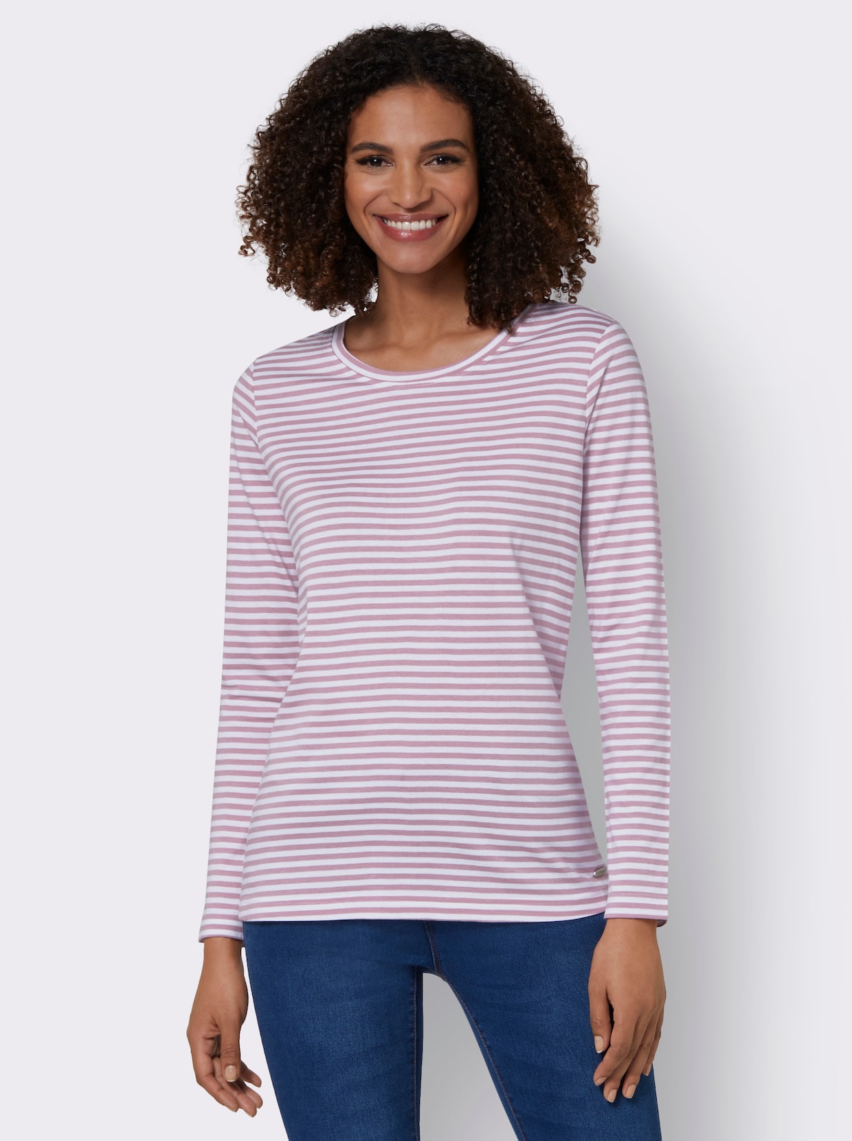 Gestreept shirt - roze/ecru gestreept