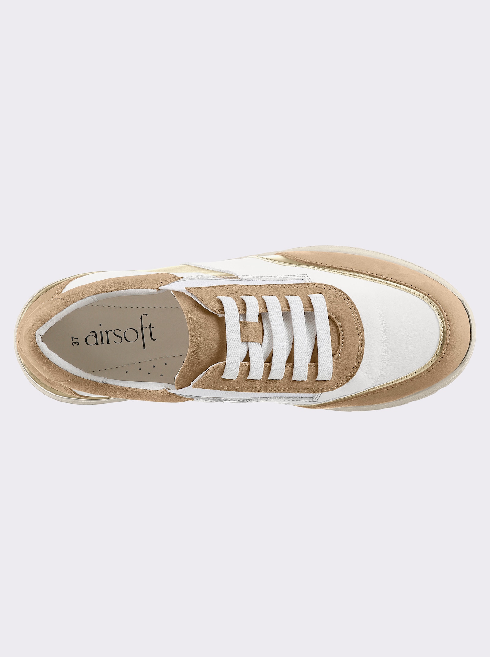 airsoft modern+ Sneaker mit Elastik-Details - beige