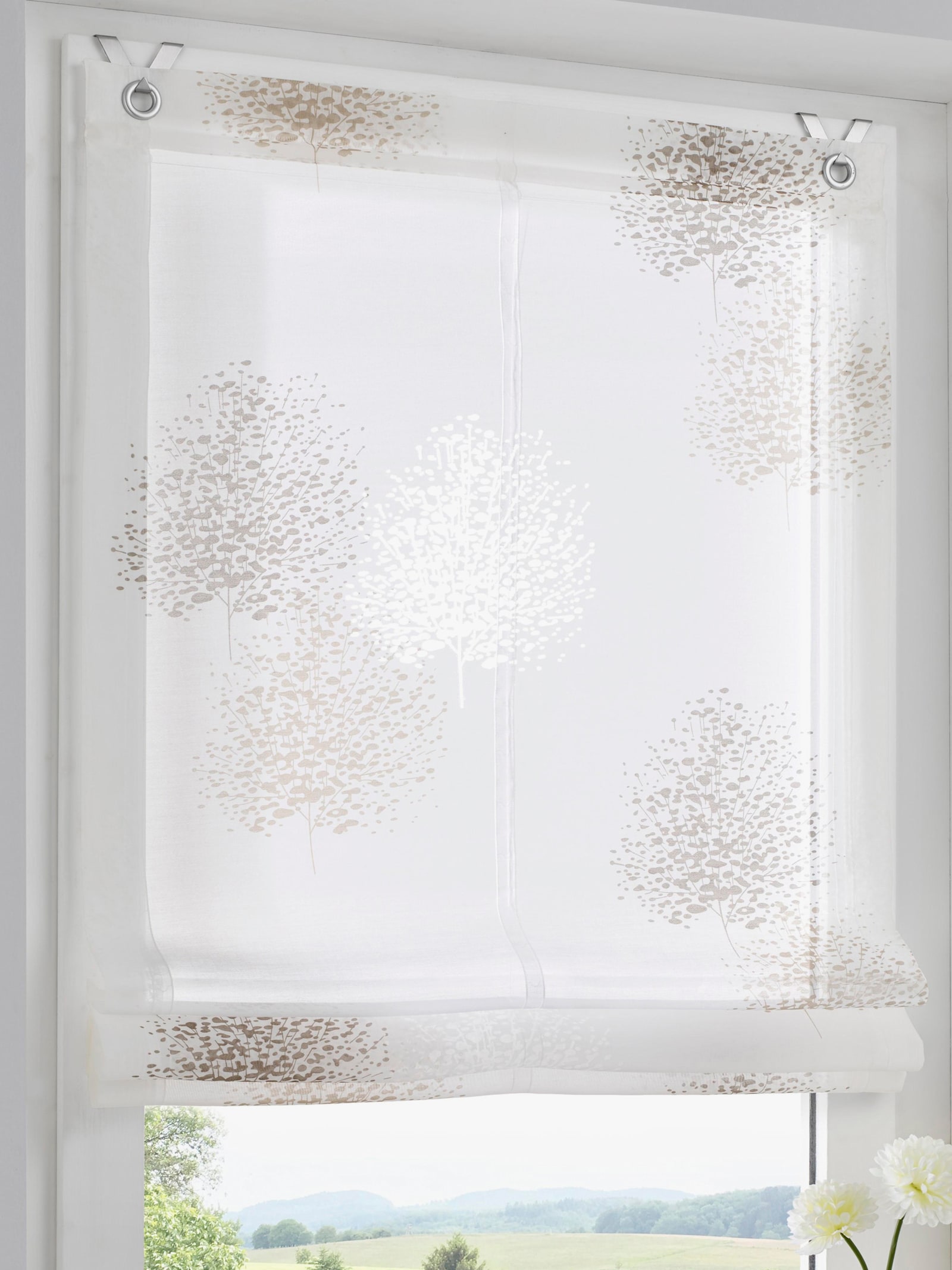 heine home Raffrollo - beige-weiß