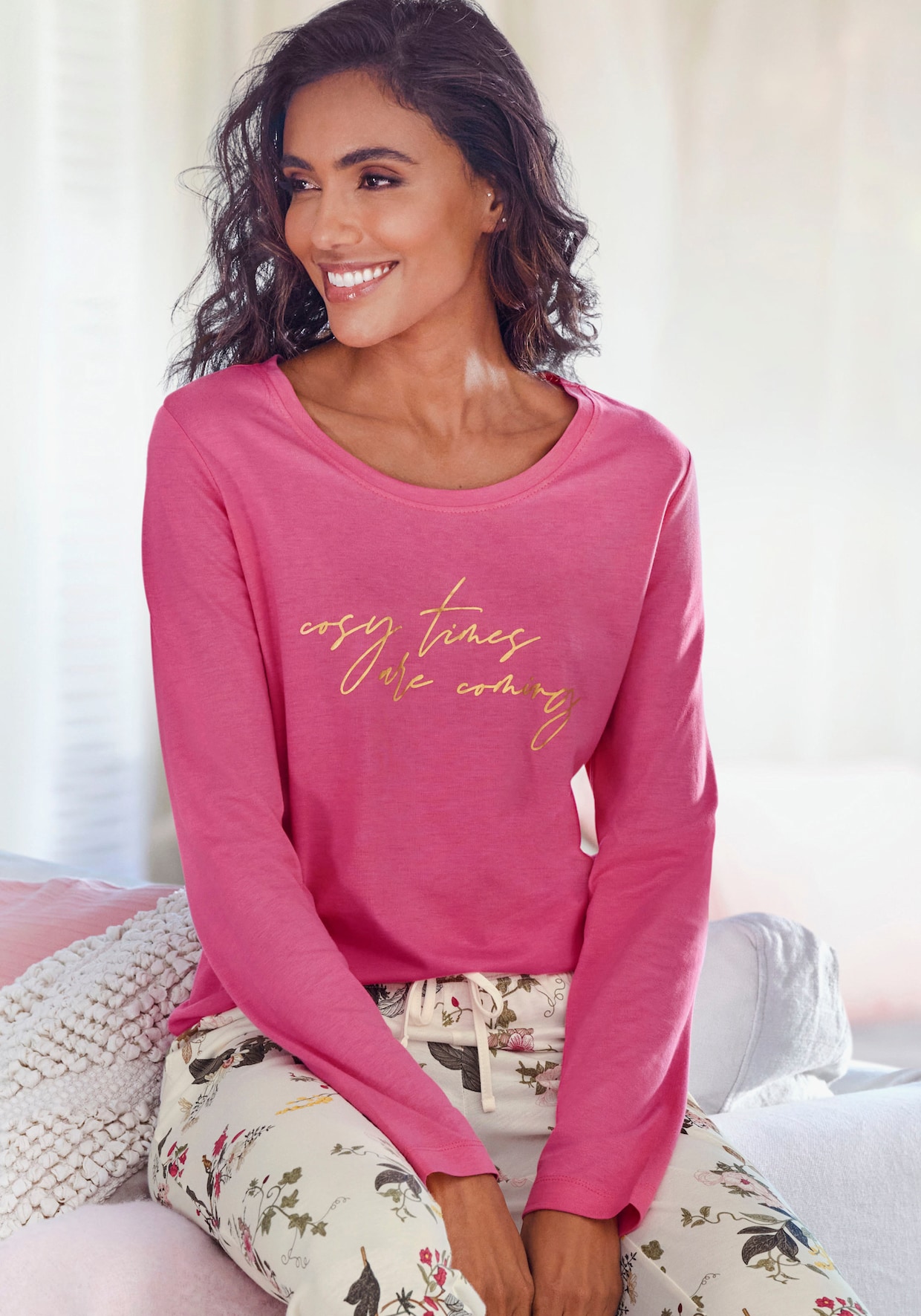 LASCANA Pyjamabovendeel - pink