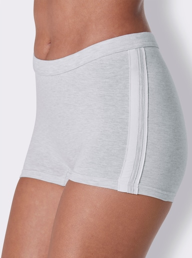 wäschepur Longpanty im Vorteilspack - grau-meliert