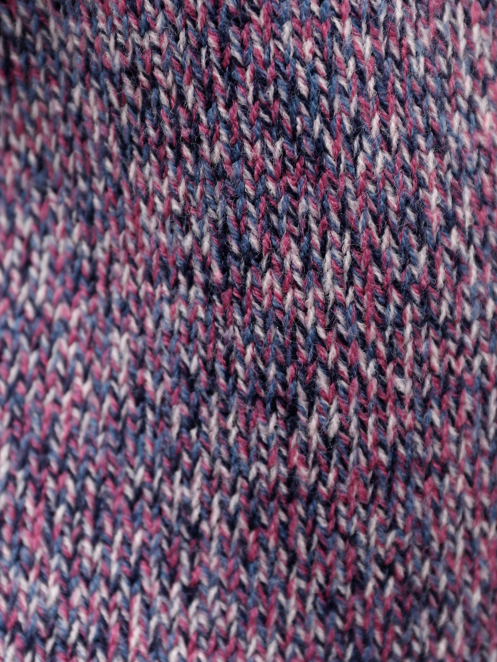 Pullover met opstaande kraag van gemêleerd garen - marine/heide gemêleerd