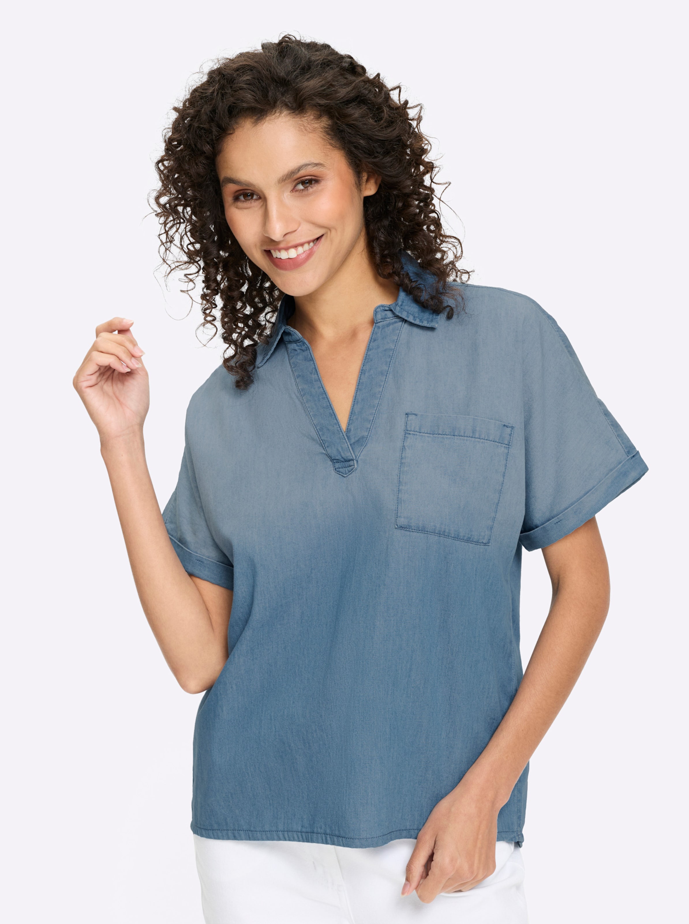 Jeansbluse