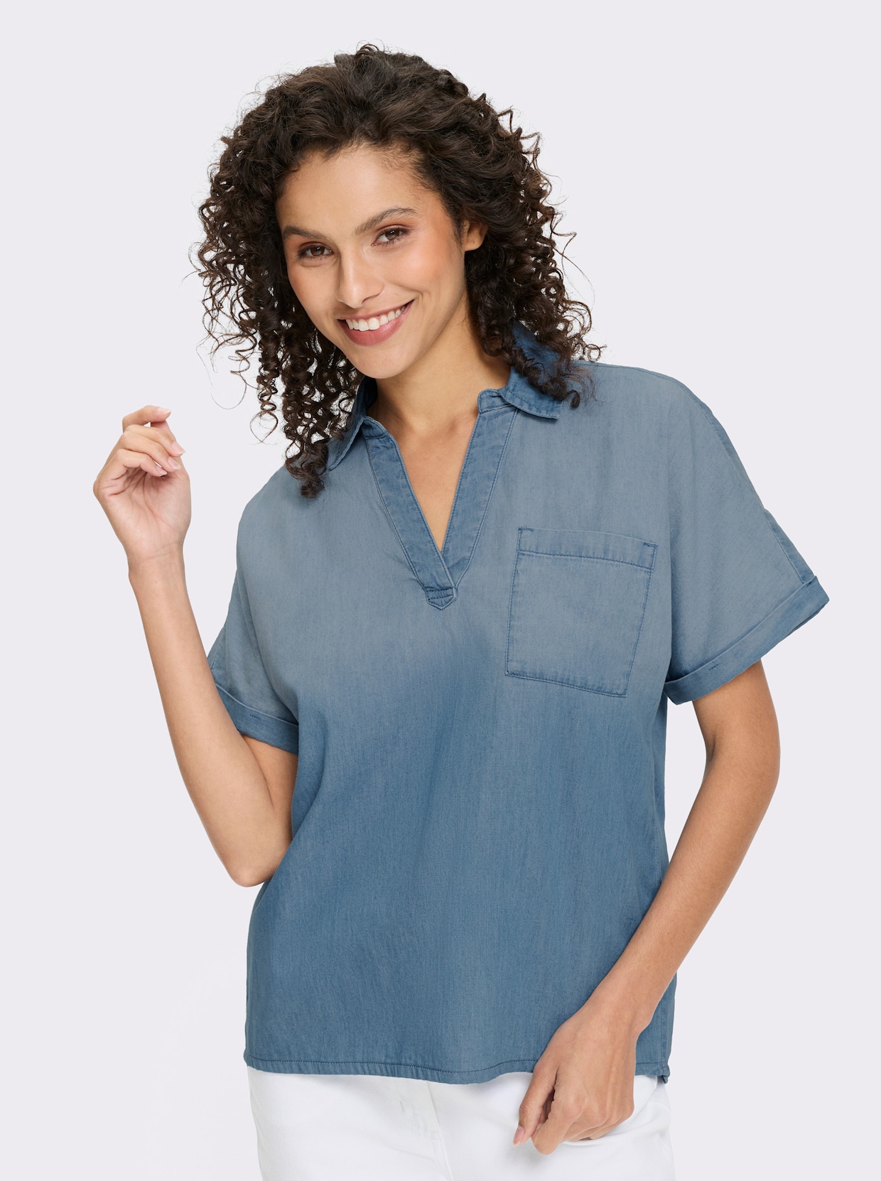 heine Jeansbluse - blue-bleached