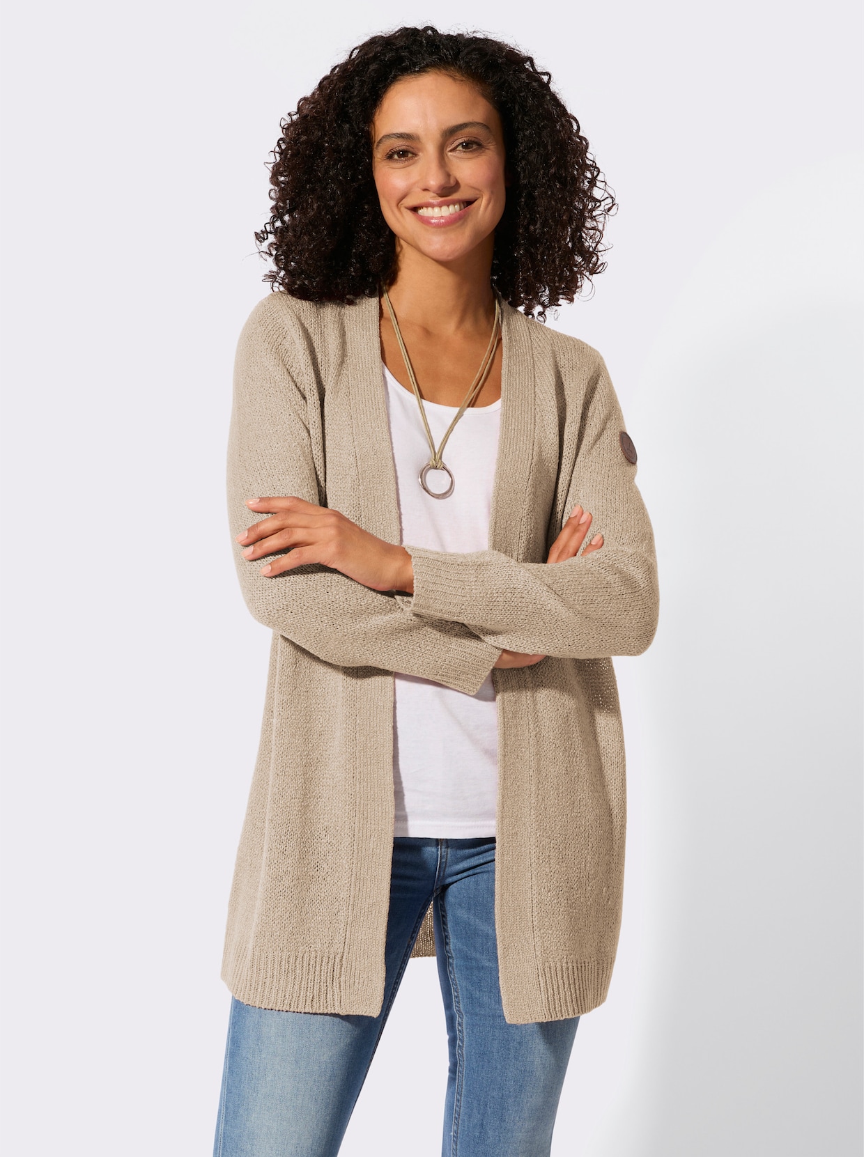 Strickjacke - sand