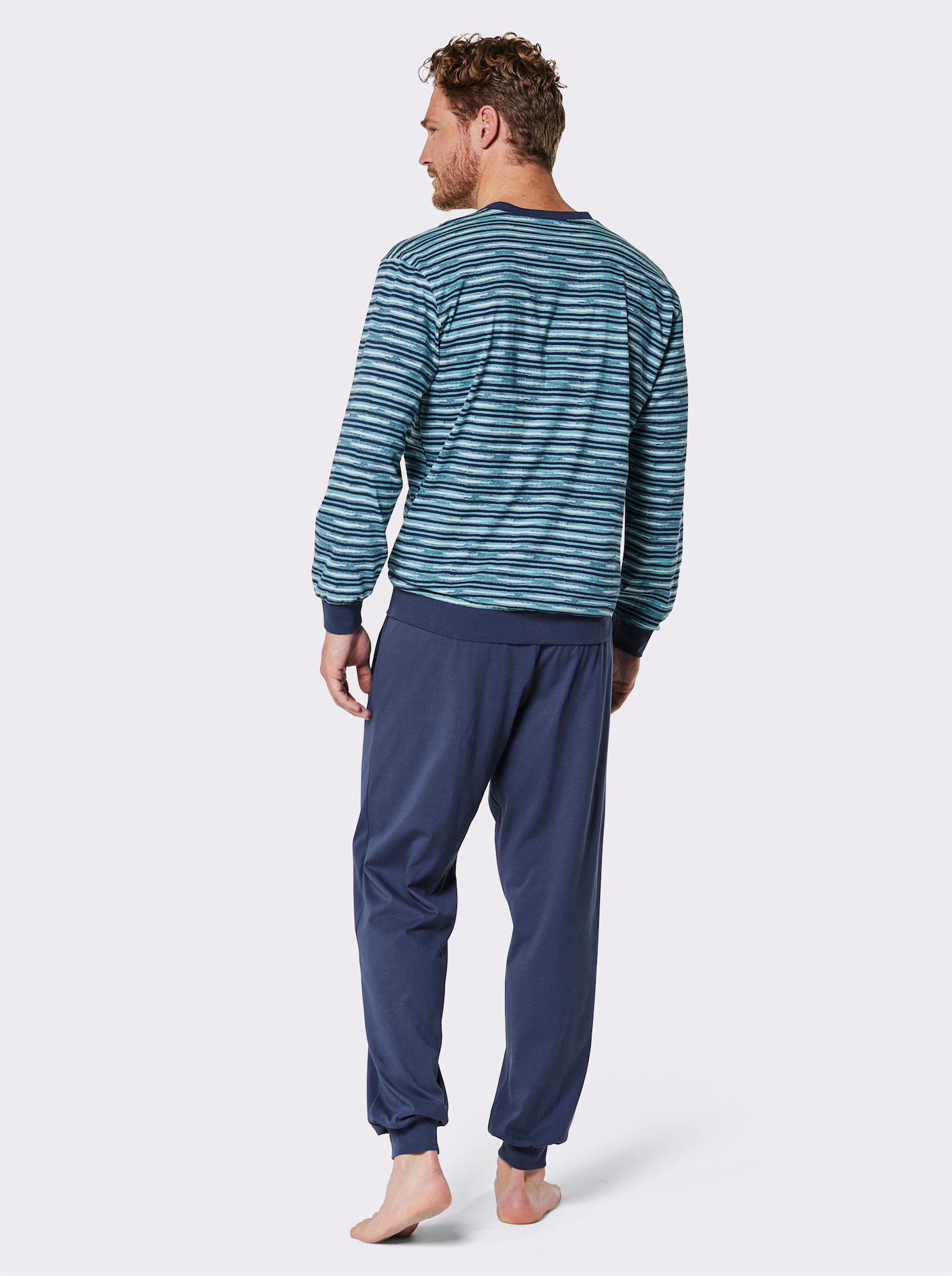 wäschepur men Pyžamá - modrá + prírodná