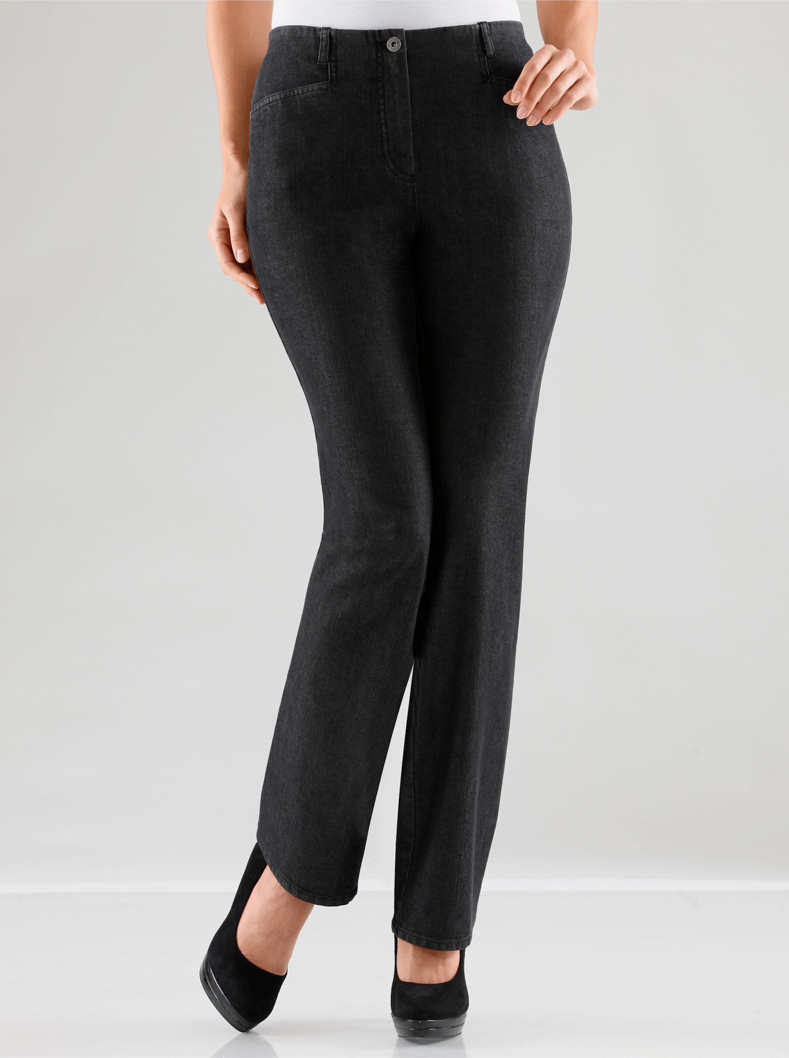 Cosma Jeans mit innenliegendem Dehnbund - schwarz