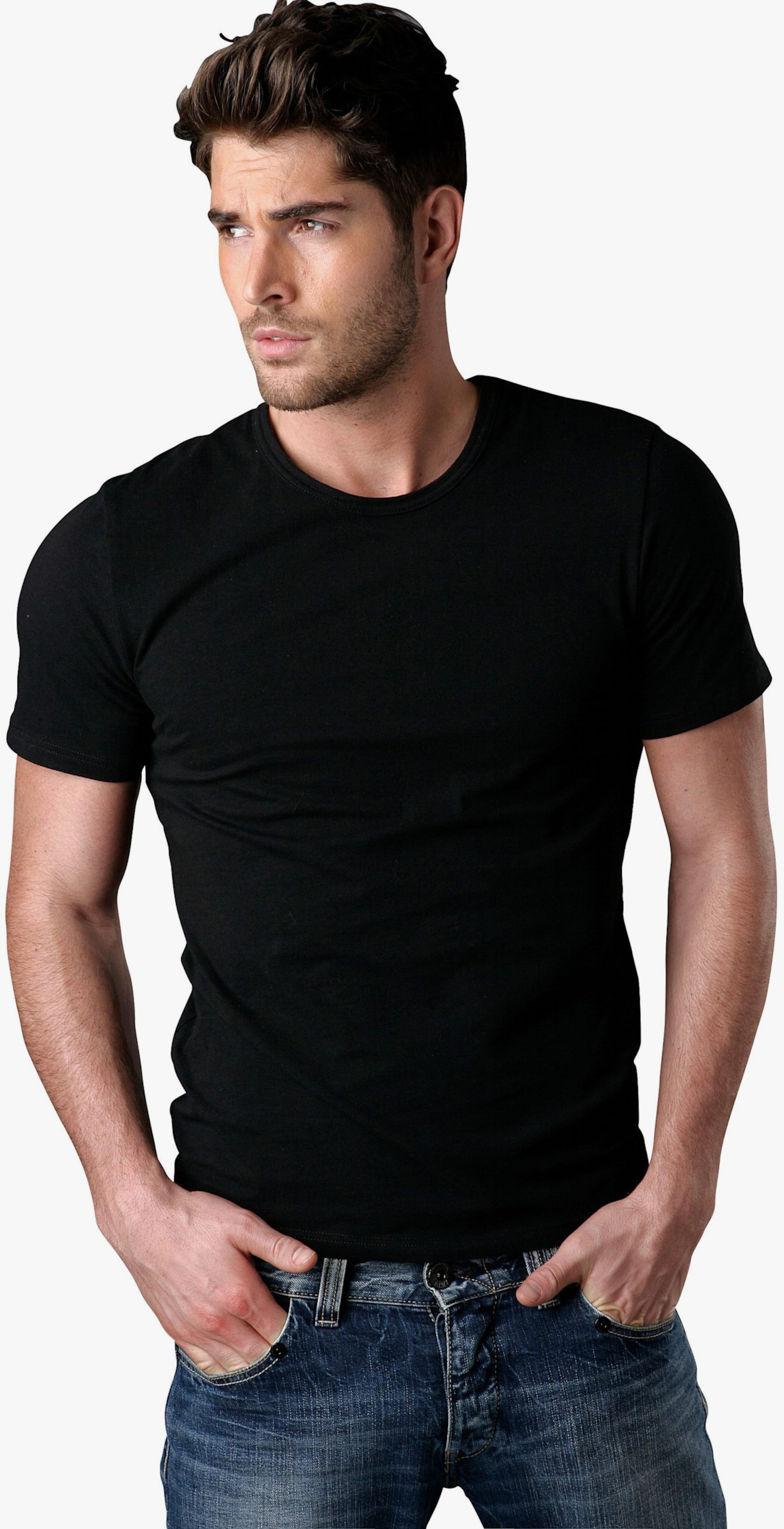 H.I.S T-Shirt - schwarz