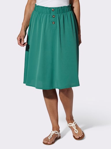 Schlupfrock mit Rüschen - grün