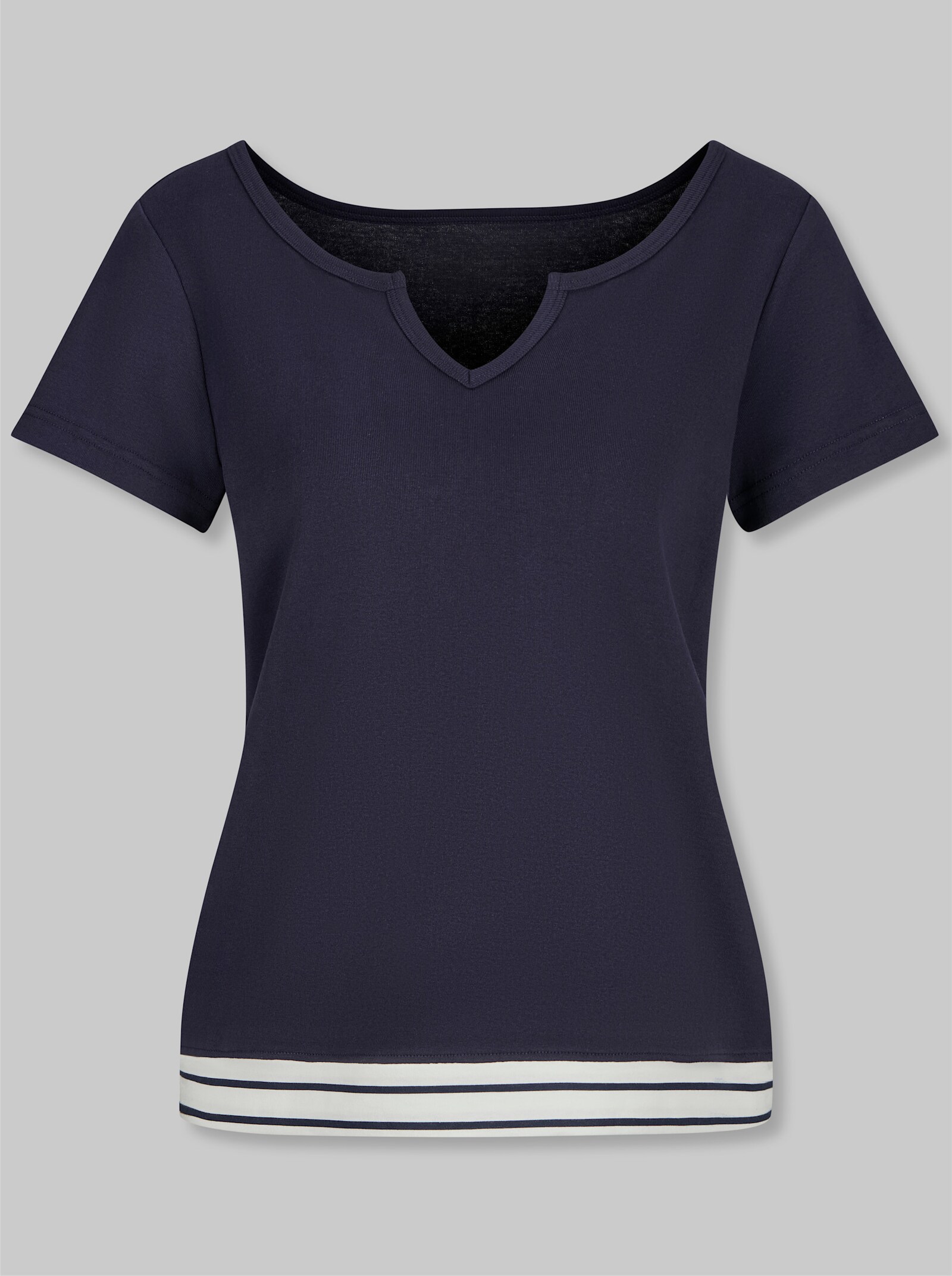 heine T-Shirt aus Baumwolle - marine