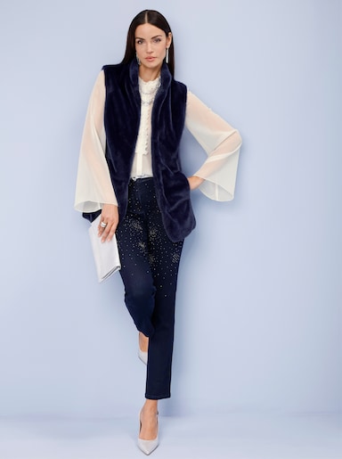 Fellimitatweste - marine