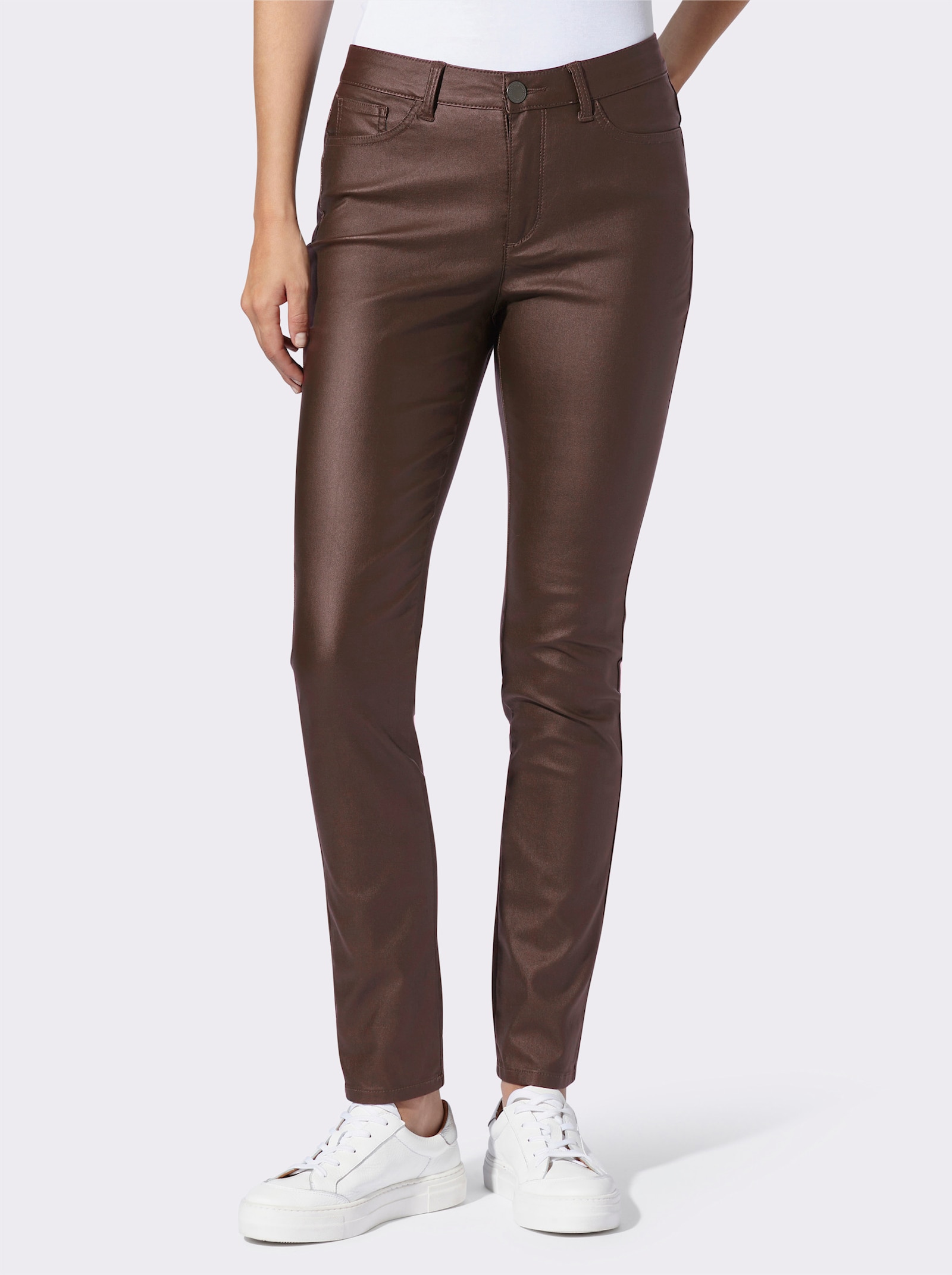 heine Pantalon effet ventre plat, Power Mesh intégré - chocolat