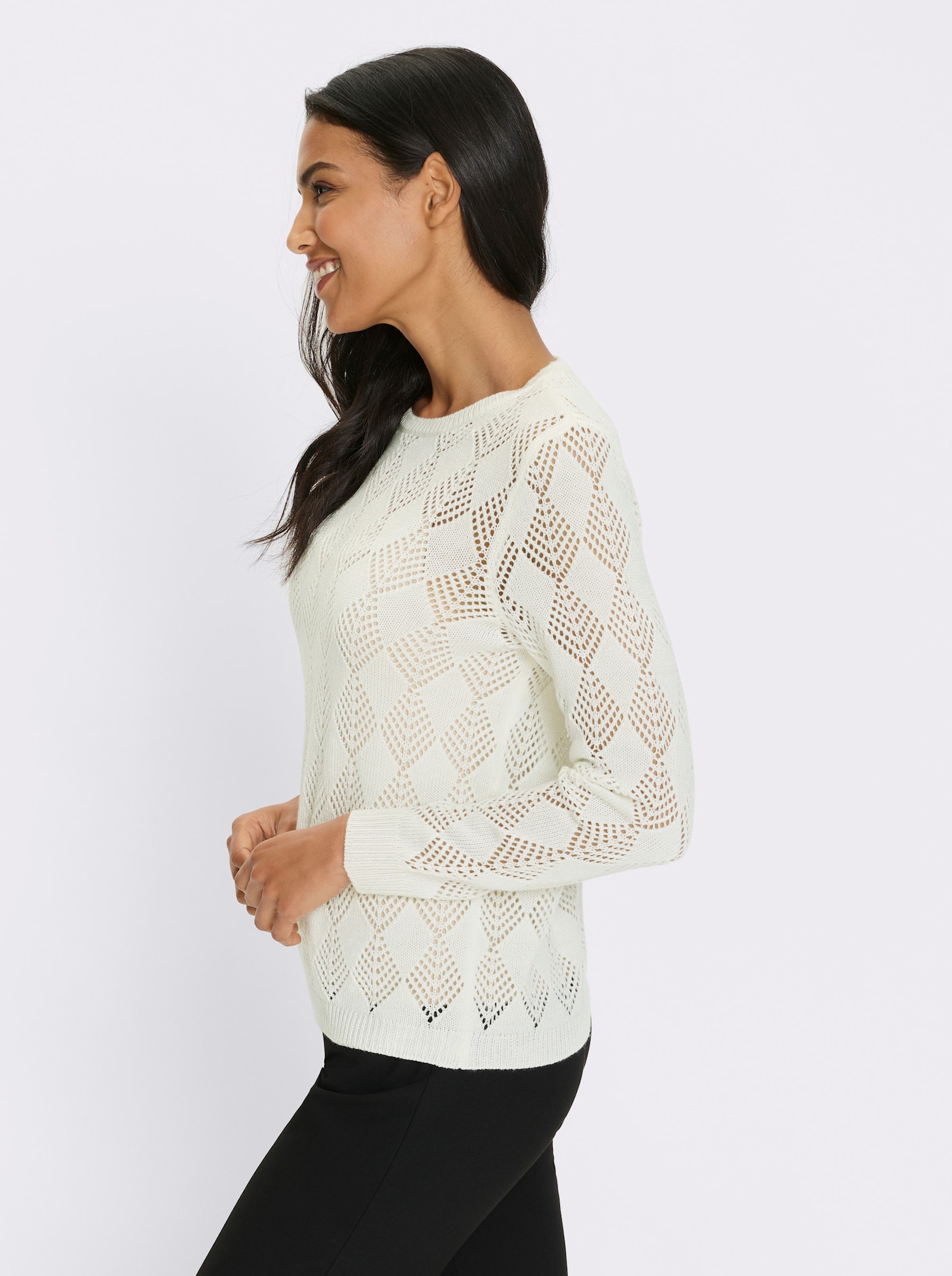 Ažúrový pulóver, pepito - svetlobéžová