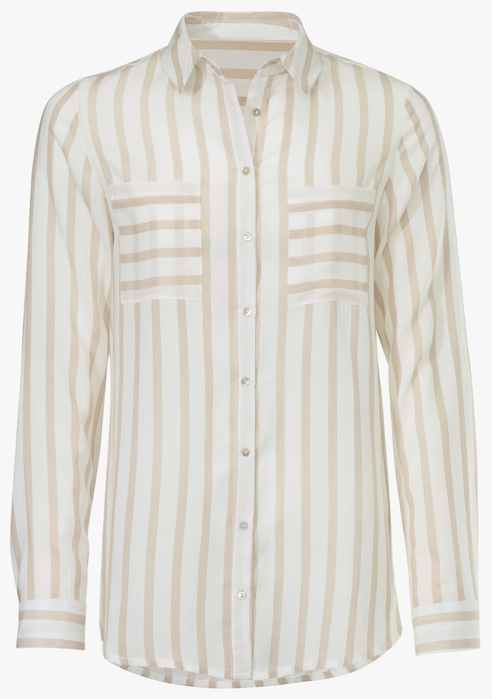 heine Hemdbluse im Streifen-Look - walnuss-ecru