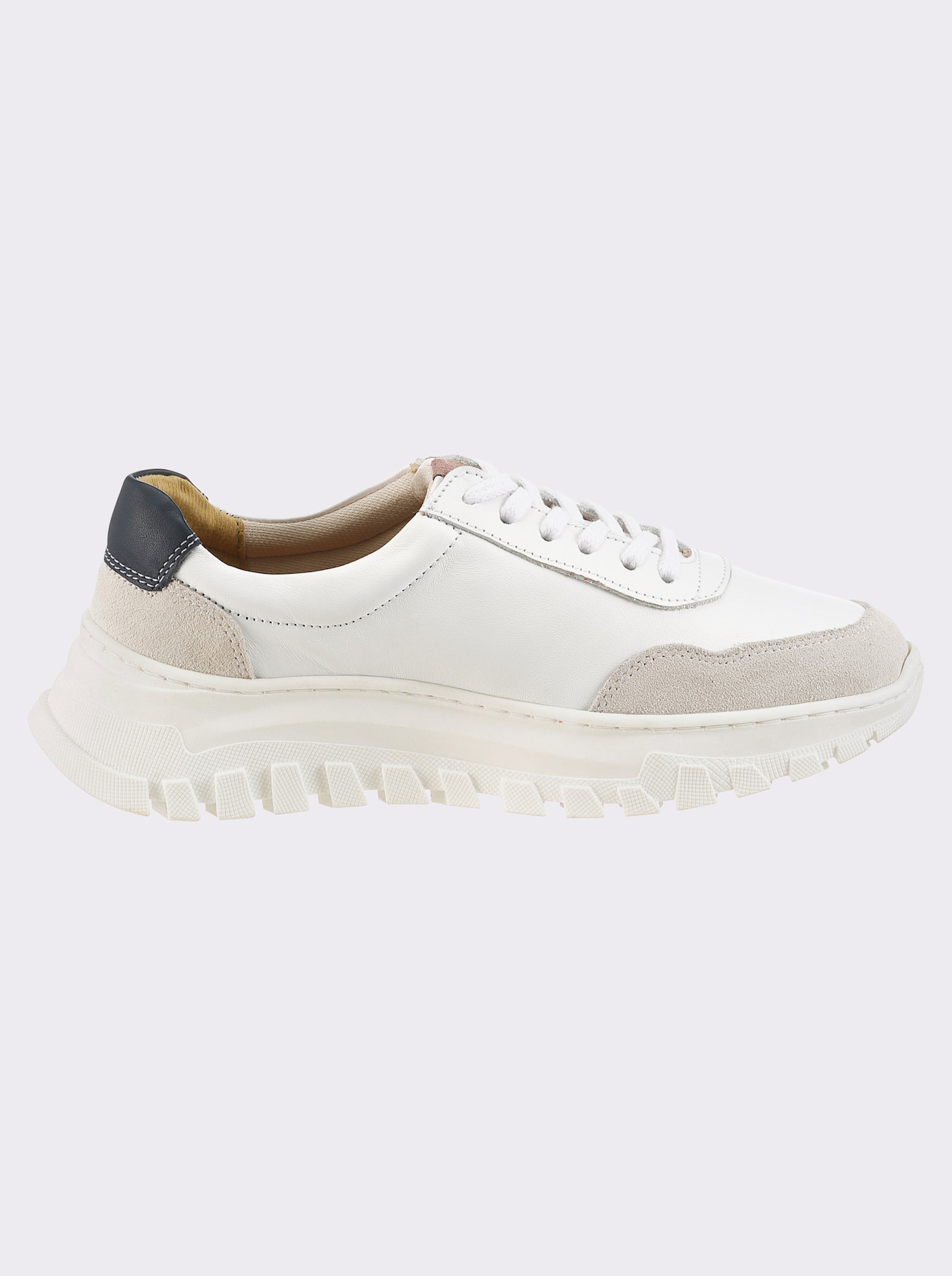 heine Sneaker mit Farbkontrast - weiß-rot
