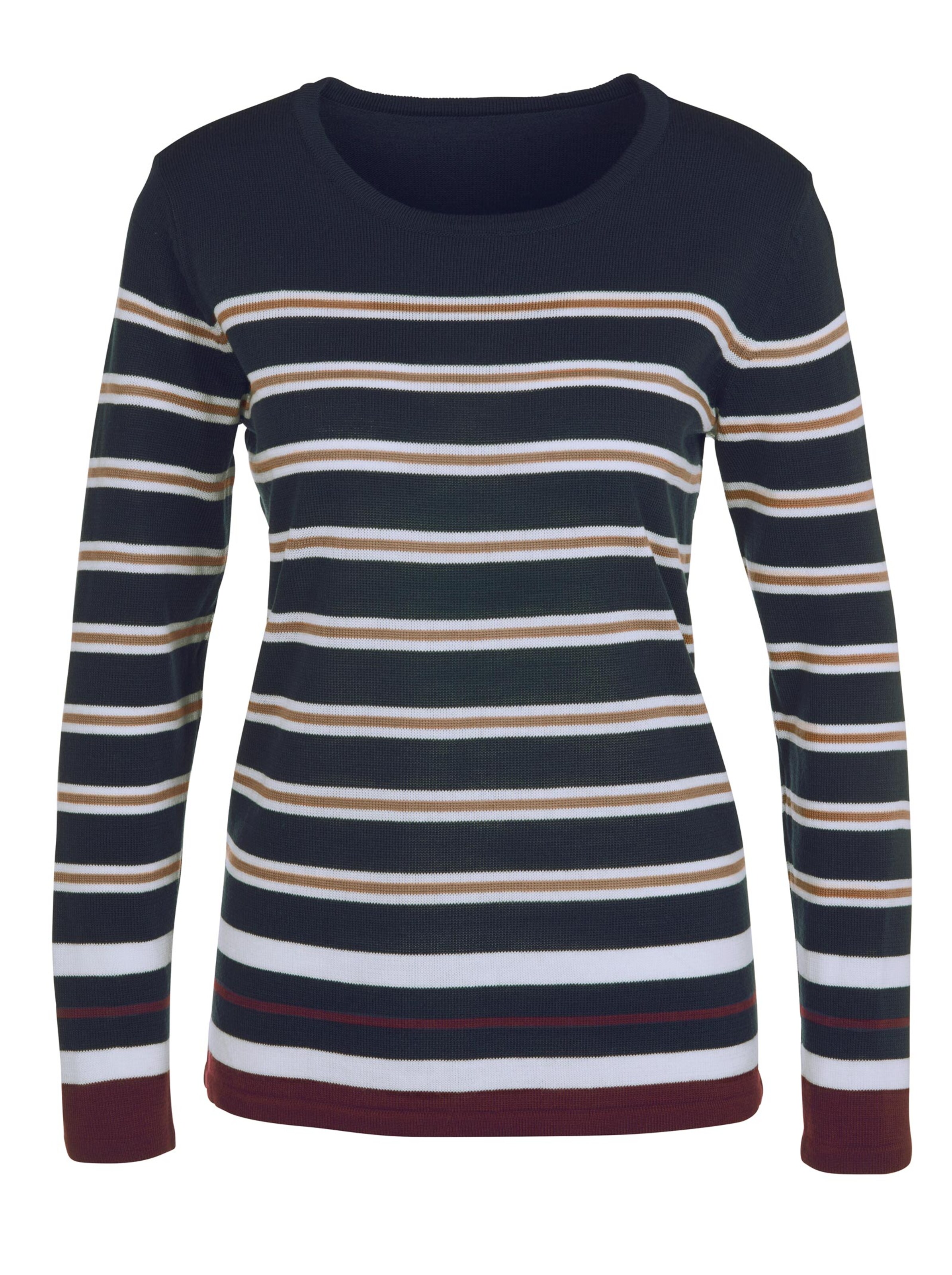 Pullover - marine-geringelt