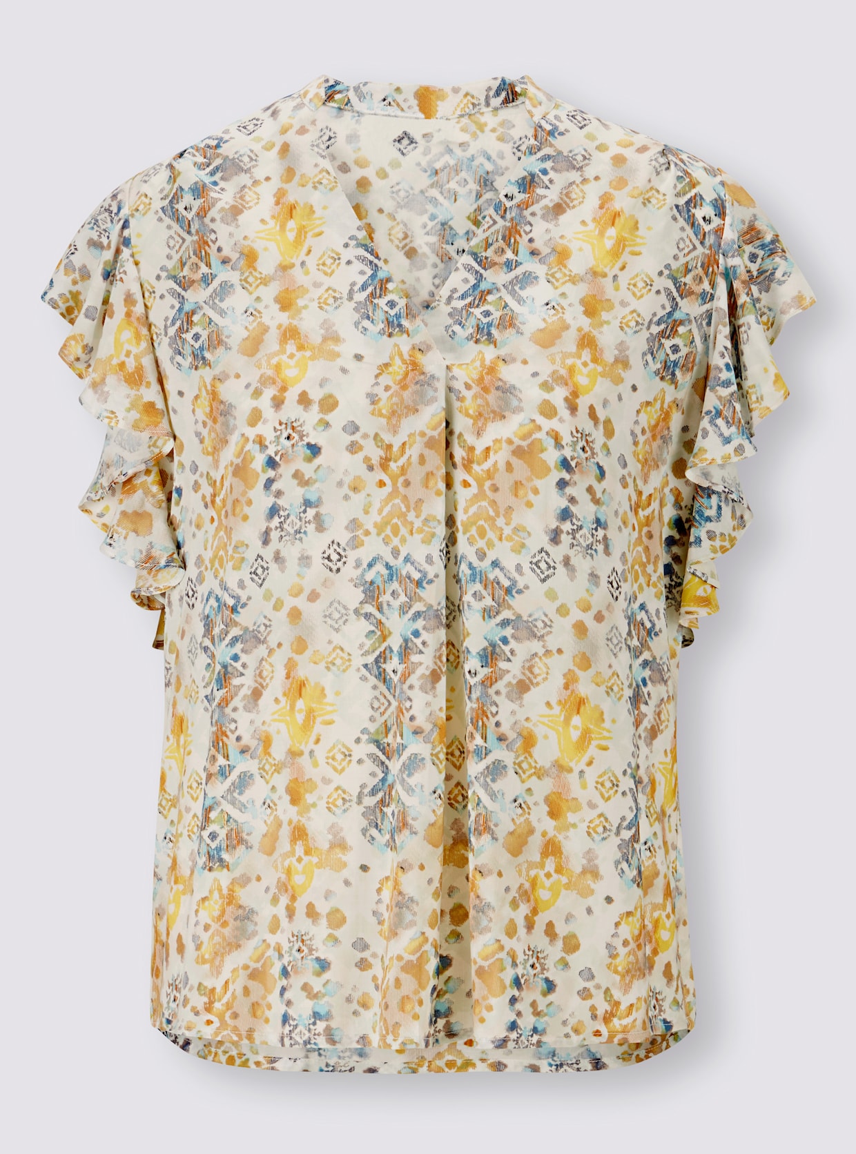 heine Druckbluse - limone-zartmint-bedruckt