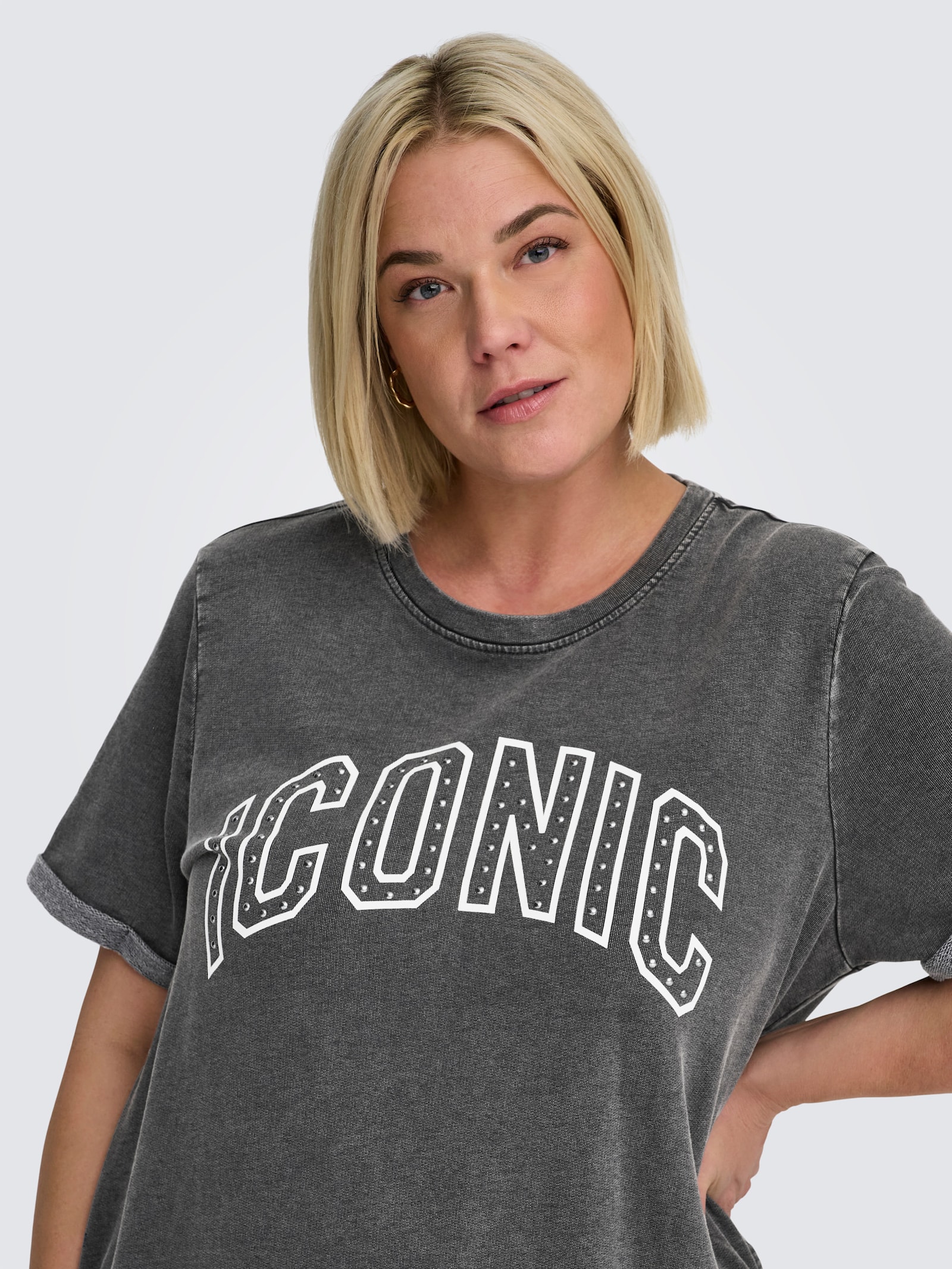 ONLY CARMAKOMA Jerseykleid - phantom detail:iconic