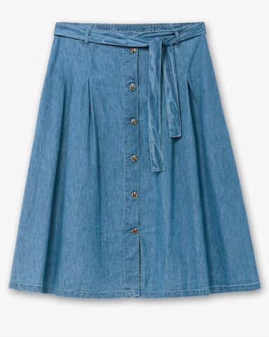 Jeansrock - blue-bleached