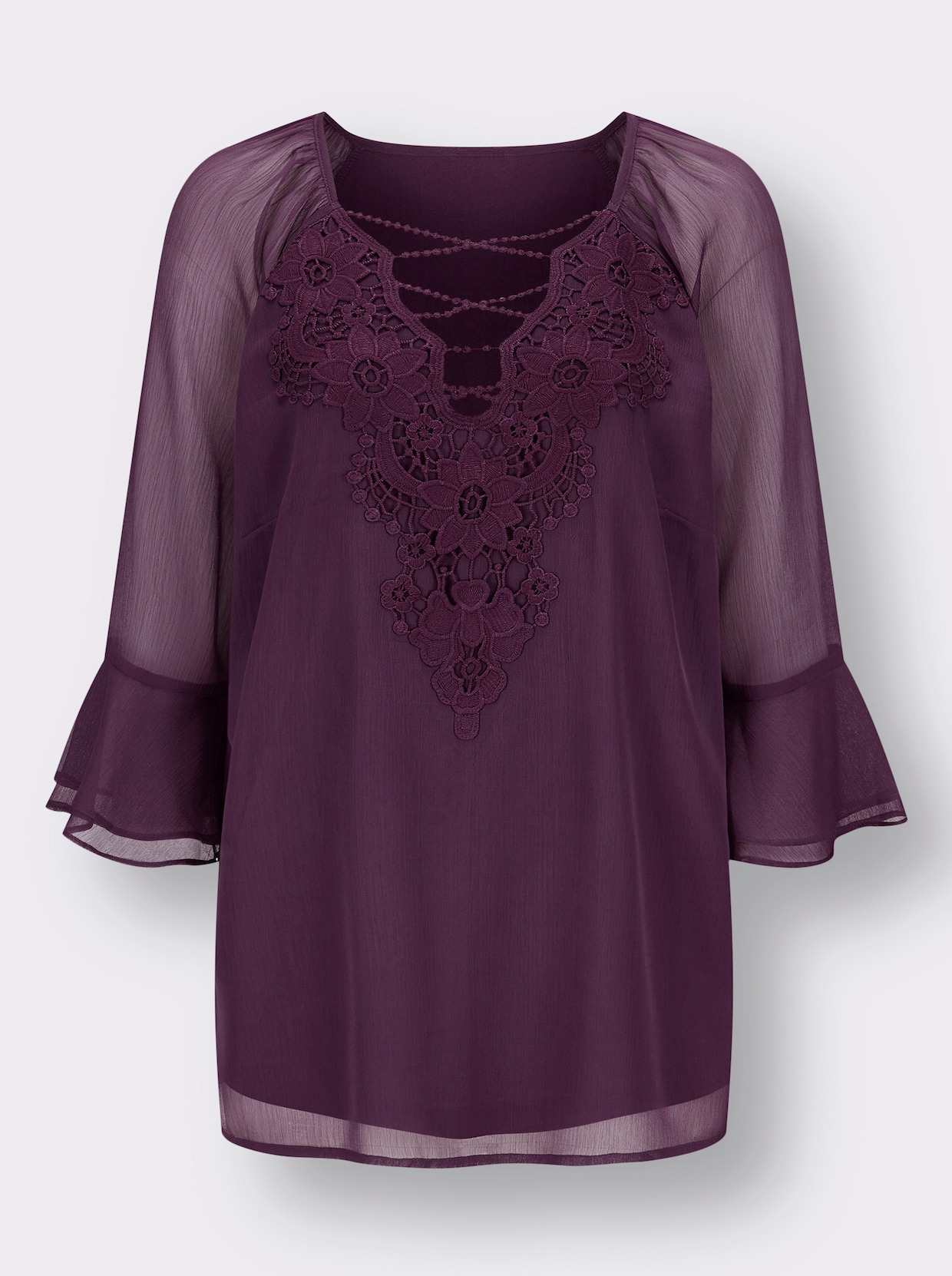 Comfortabele blouse - druif