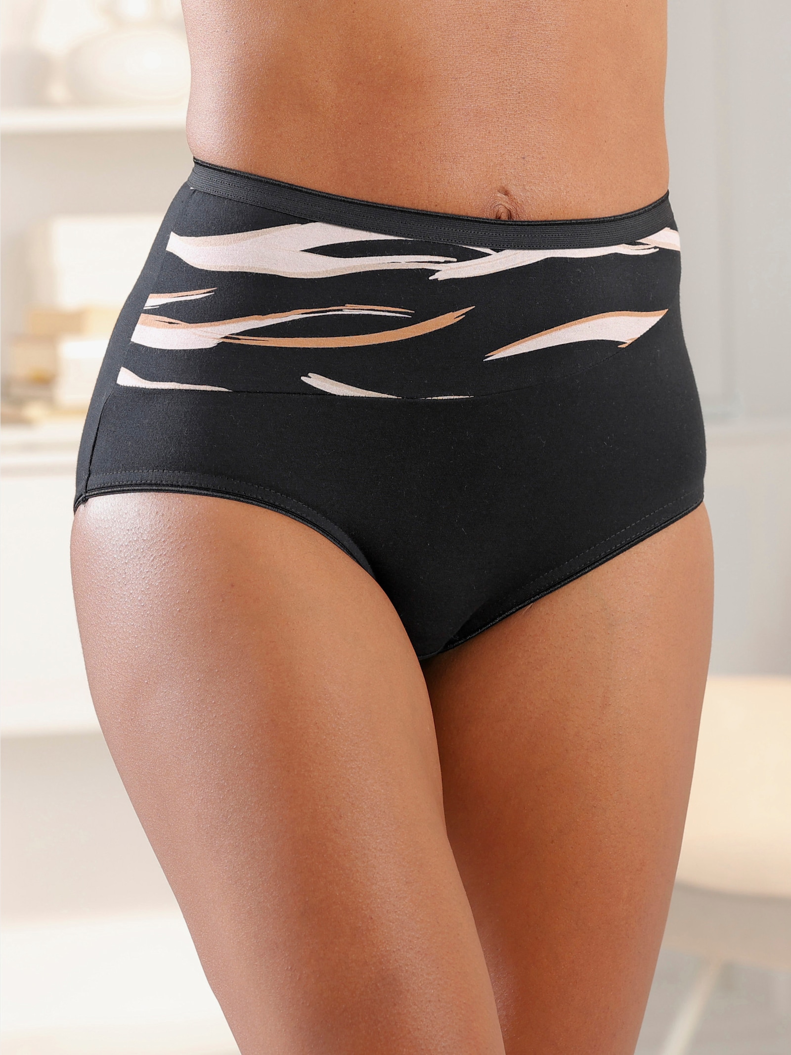 Tailleslip - zwart geprint