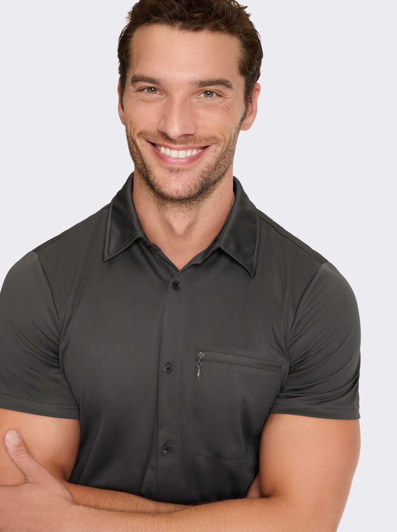 Catamaran Sports Funktionsshirt in Wabenstruktur - graphit