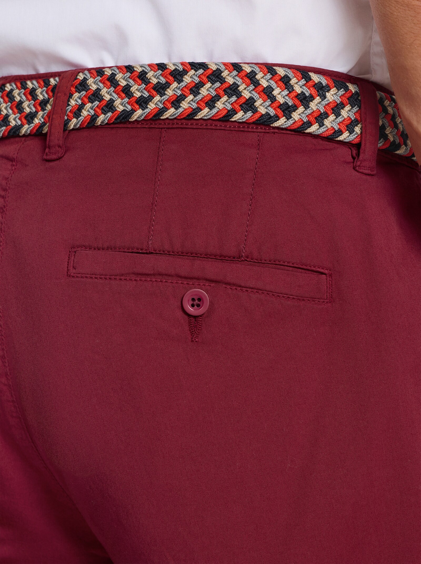Marco Donati Hose in leichter Twill-Qualität - dunkelrot