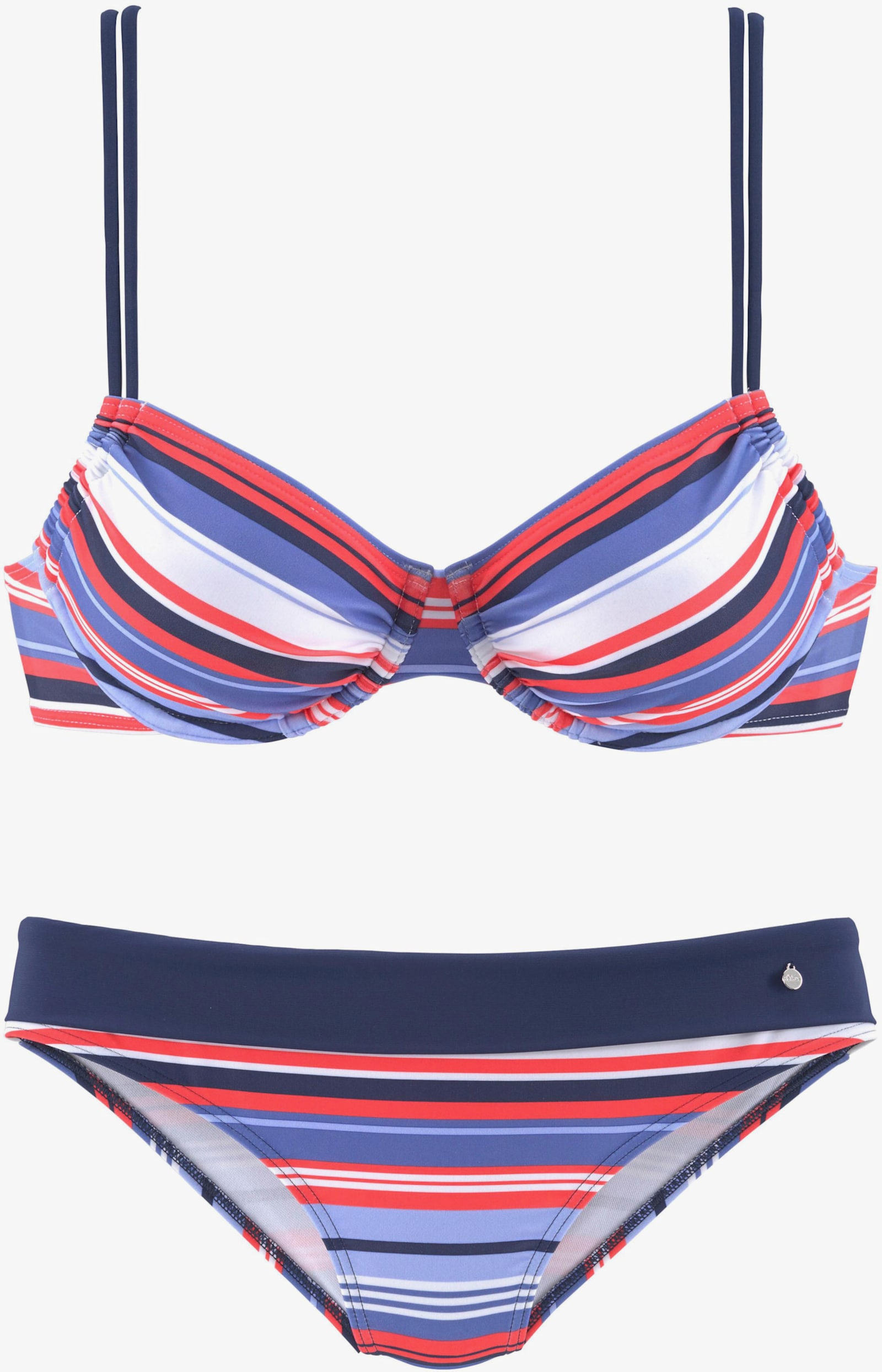 s.Oliver Bügel-Bikini - blau-rot-gestreift