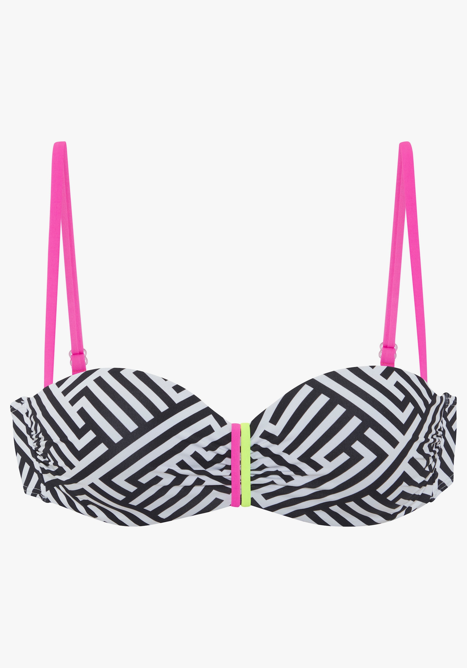 Buffalo Bügel-Bandeau-Bikini-Top - schwarz-weiss