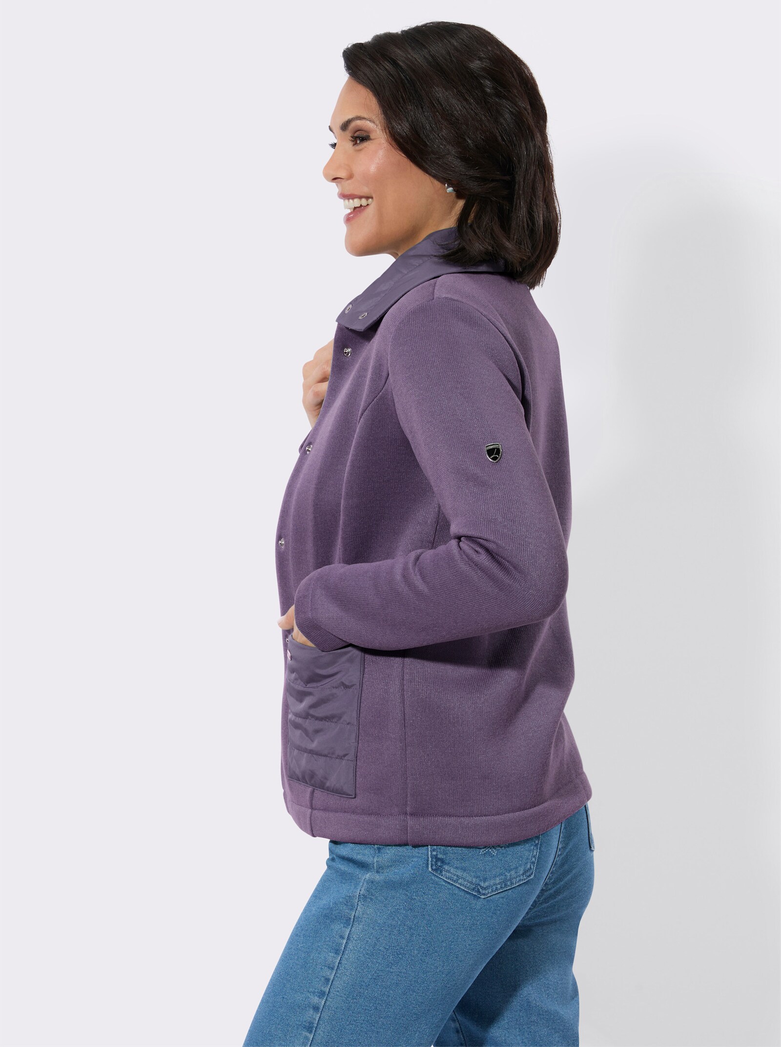 Fleecejacke mit Druckknöpfen - feige